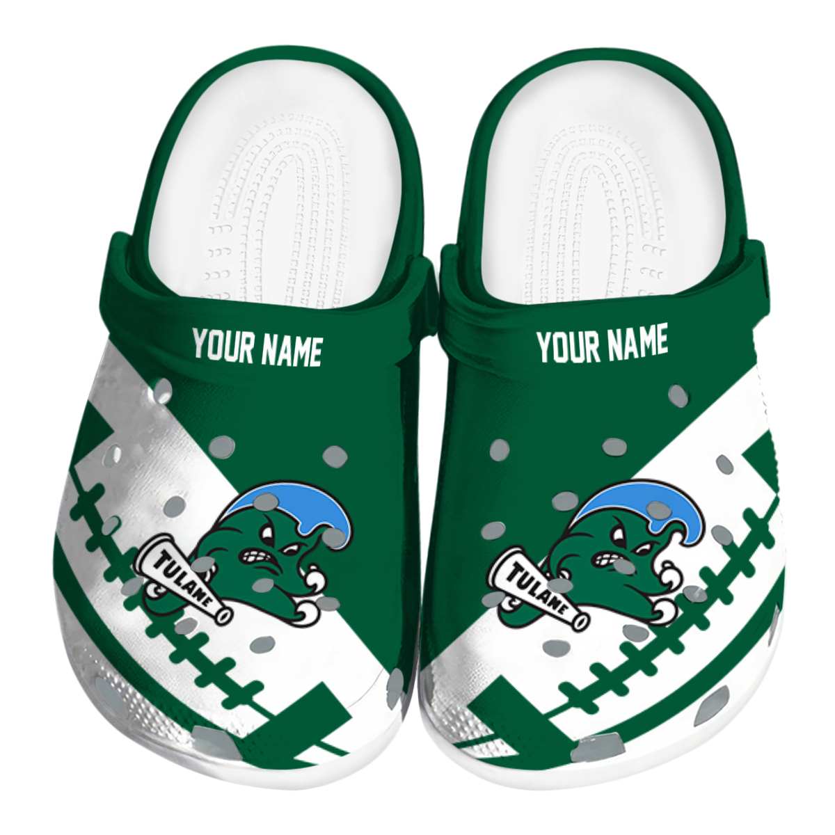 Tulane Green Wave 2025 NCAA Sport Crocs Clogs For Men Women and Kids - GNL1464799