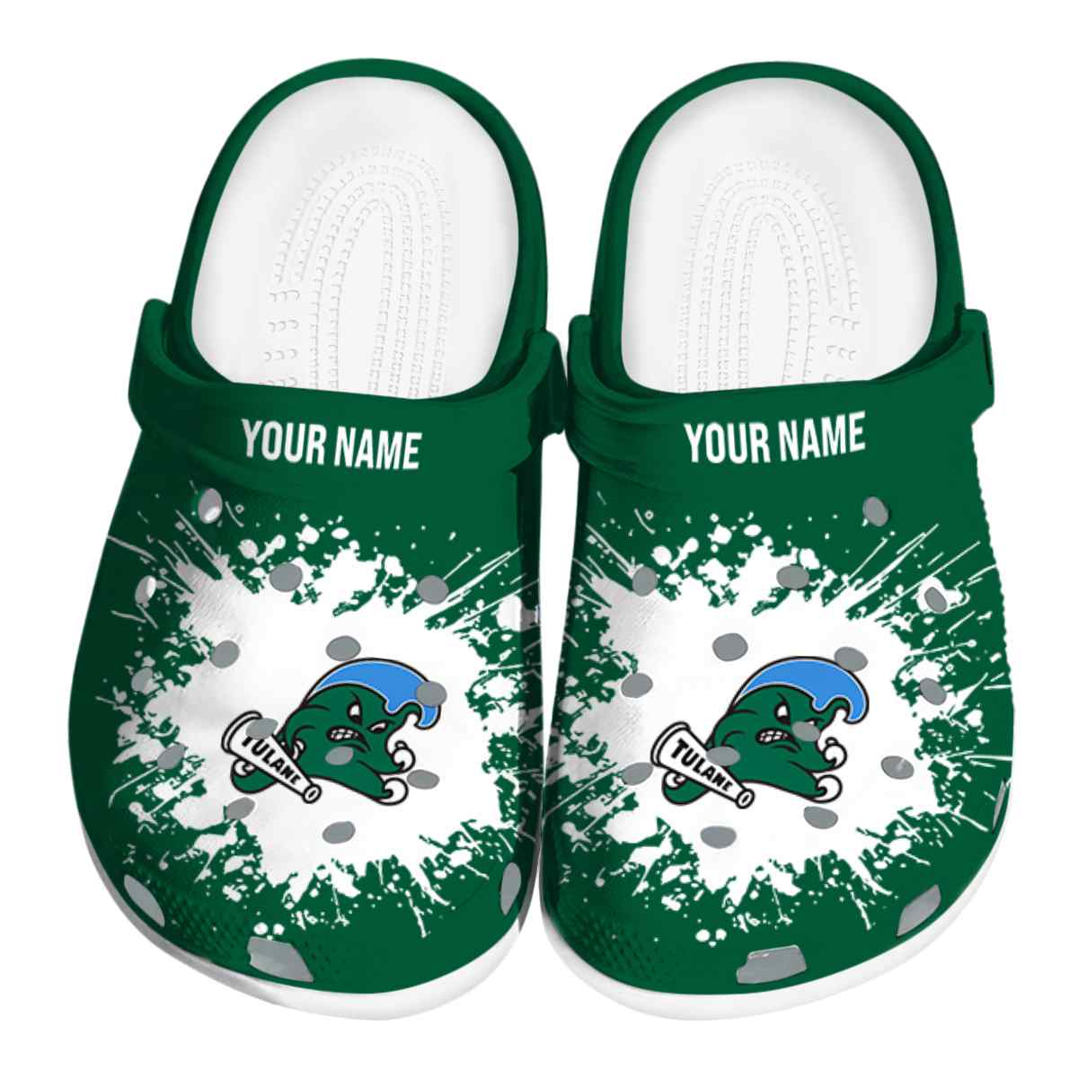 Tulane Green Wave 2025 NCAA Sport Crocs Clogs For Men Women and Kids - GNL1464823