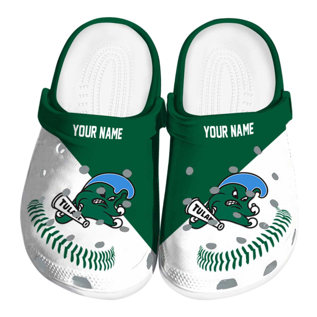 Tulane Green Wave 2025 NCAA Sport Crocs Clogs For Men Women and Kids - GNL1464821