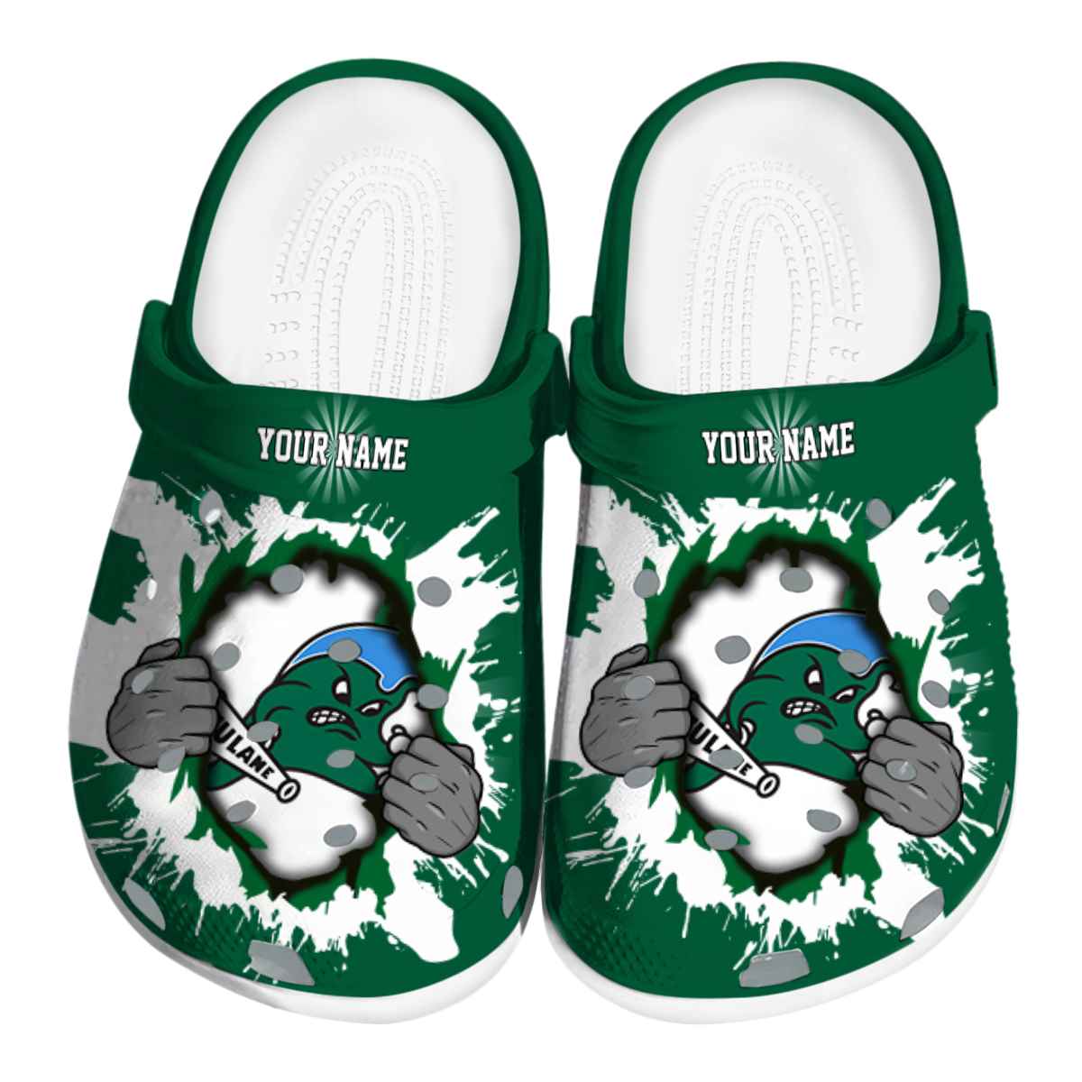 Tulane Green Wave 2025 NCAA Sport Crocs Clogs For Men Women and Kids - GNL1464834