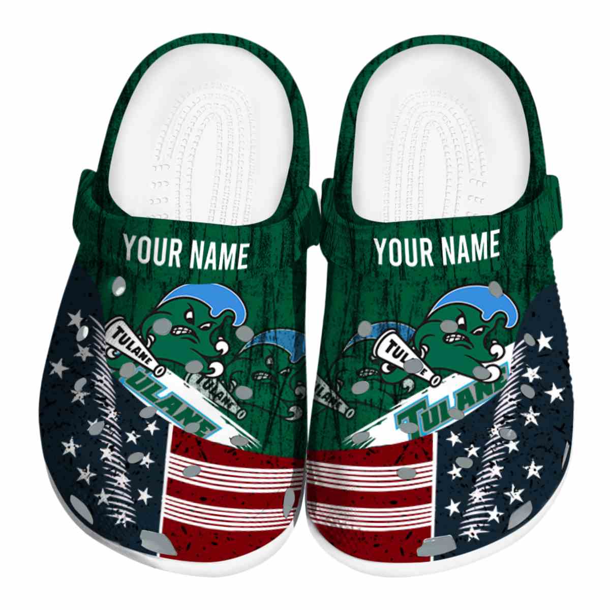 Tulane Green Wave 2025 NCAA Sport Crocs Clogs For Men Women and Kids - GNL1464831