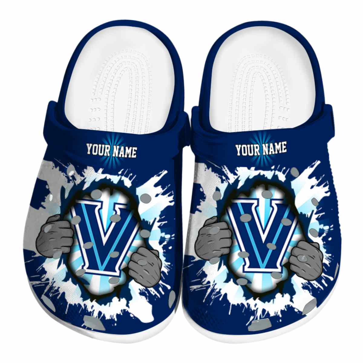 Villanova Wildcats 2025 NCAA Sport Crocs Clogs For Men Women and Kids - GNL1465270