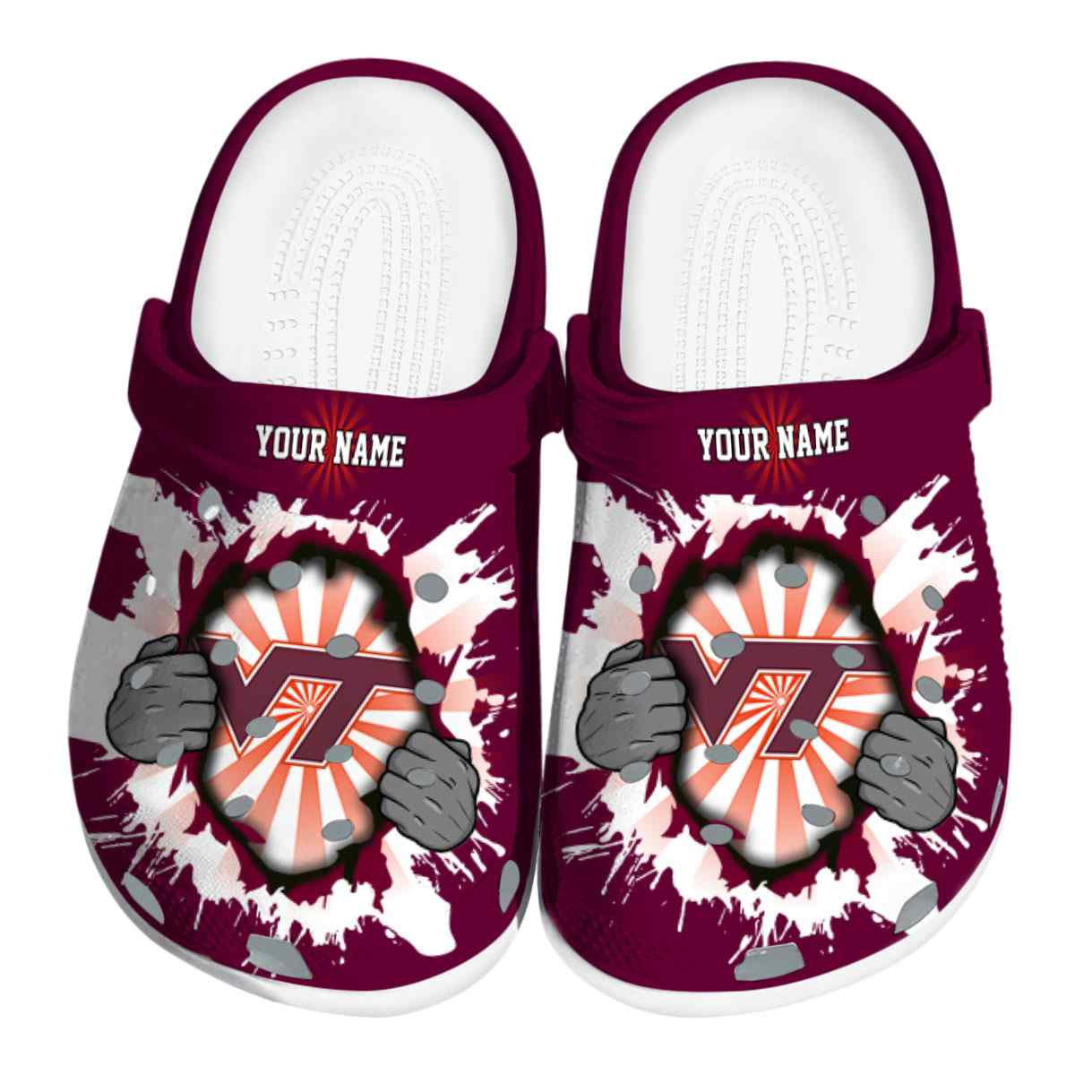 Virginia Tech Hokies 2025 NCAA Sport Crocs Clogs For Men Women and Kids - GNL1465373