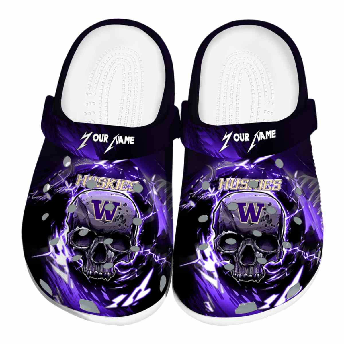 Washington Huskies 2025 NCAA Sport Crocs Clogs For Men Women and Kids - GNL1465431