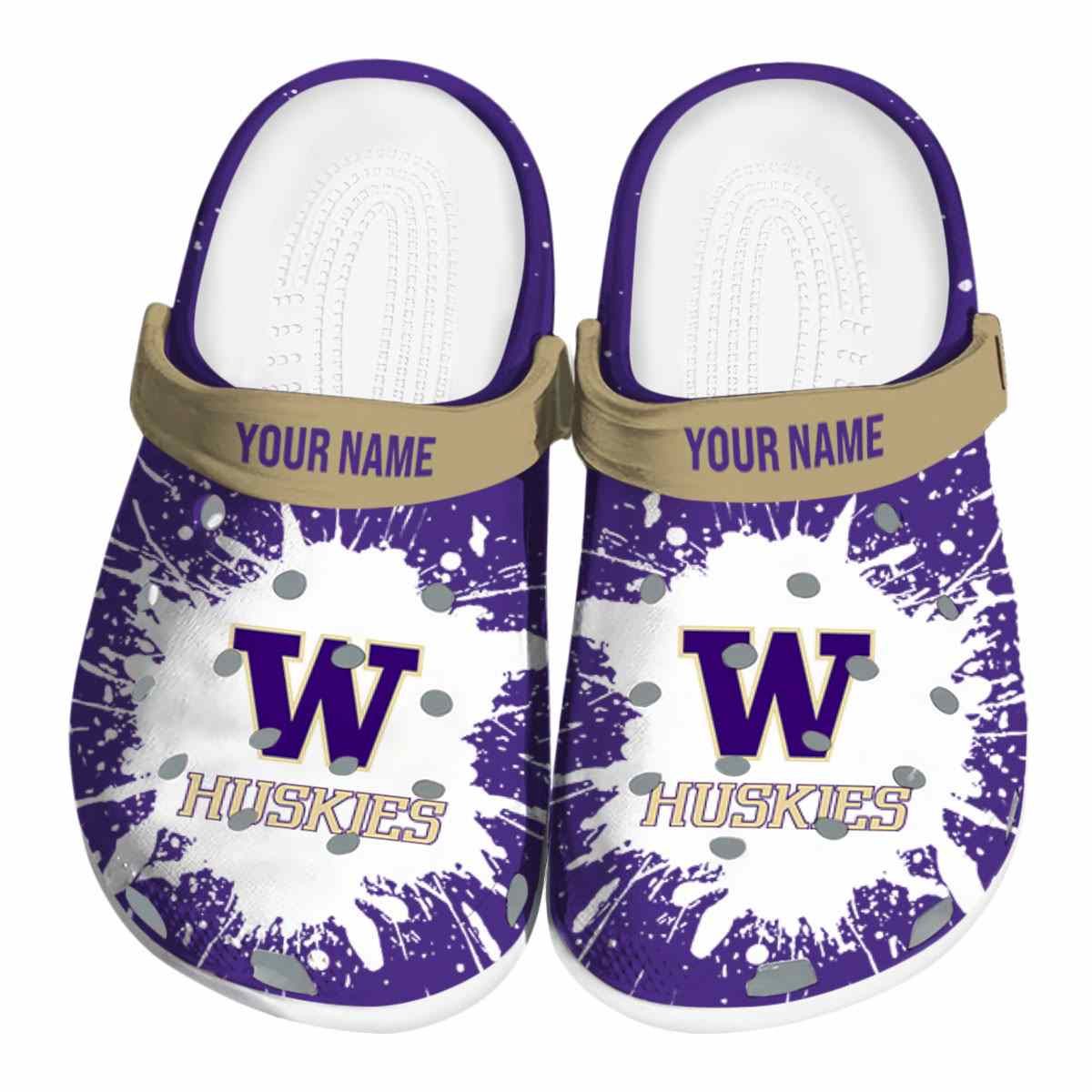 Washington Huskies 2025 NCAA Sport Crocs Clogs For Men Women and Kids - GNL1465423