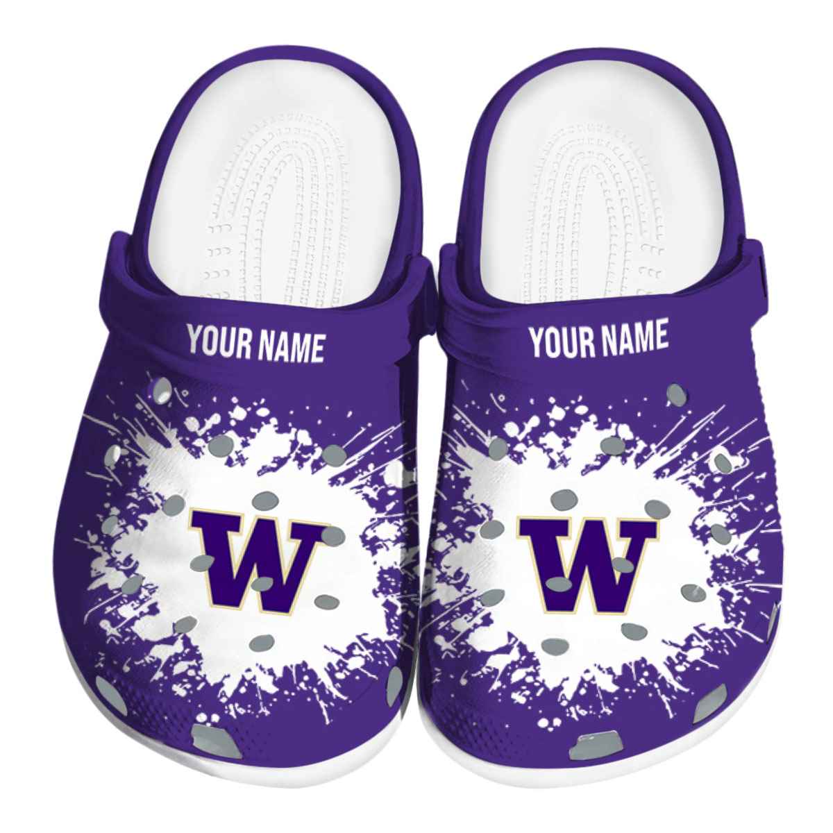 Washington Huskies 2025 NCAA Sport Crocs Clogs For Men Women and Kids - GNL1465415