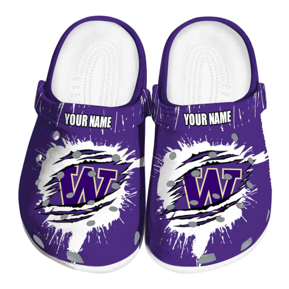 Washington Huskies 2025 NCAA Sport Crocs Clogs For Men Women and Kids - GNL1465419