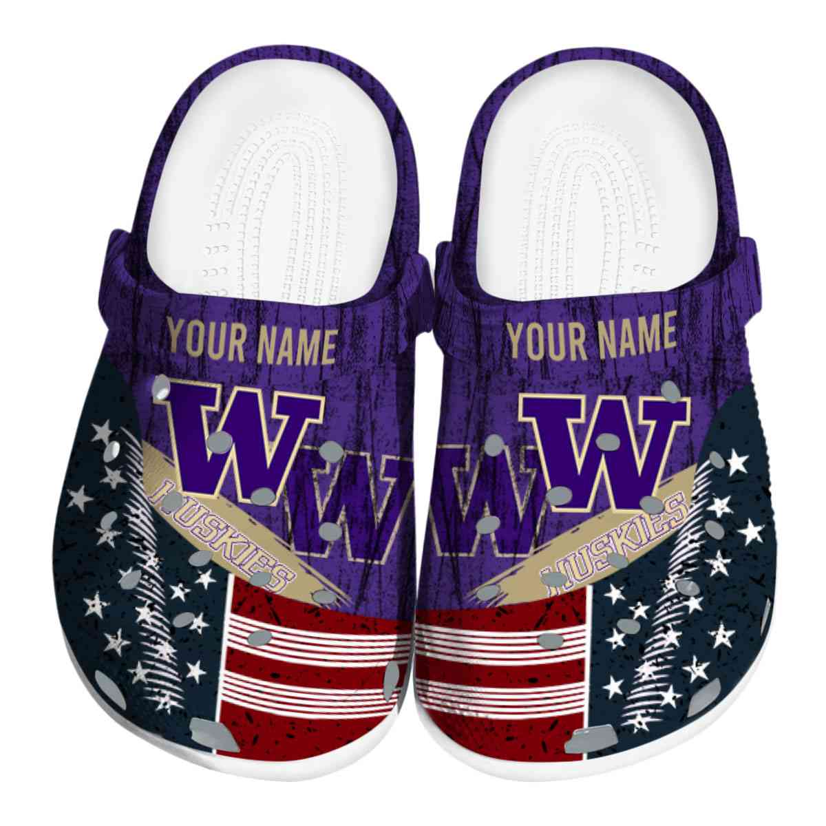 Washington Huskies 2025 NCAA Sport Crocs Clogs For Men Women and Kids - GNL1465428