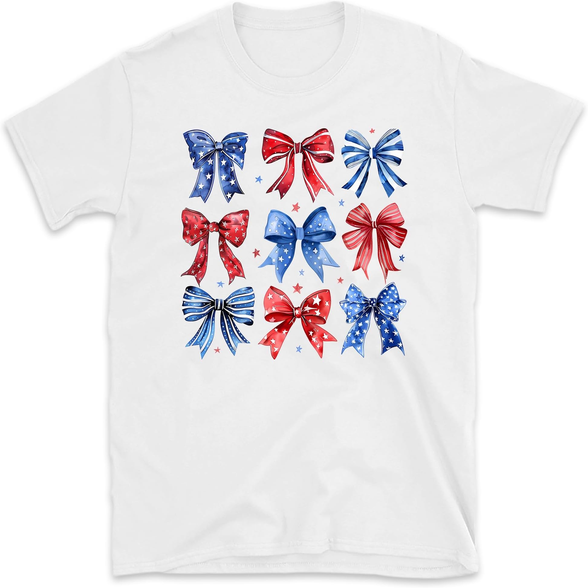 America Bow Cute USA Flag Ribbon 4th of July Womens Girls, Small