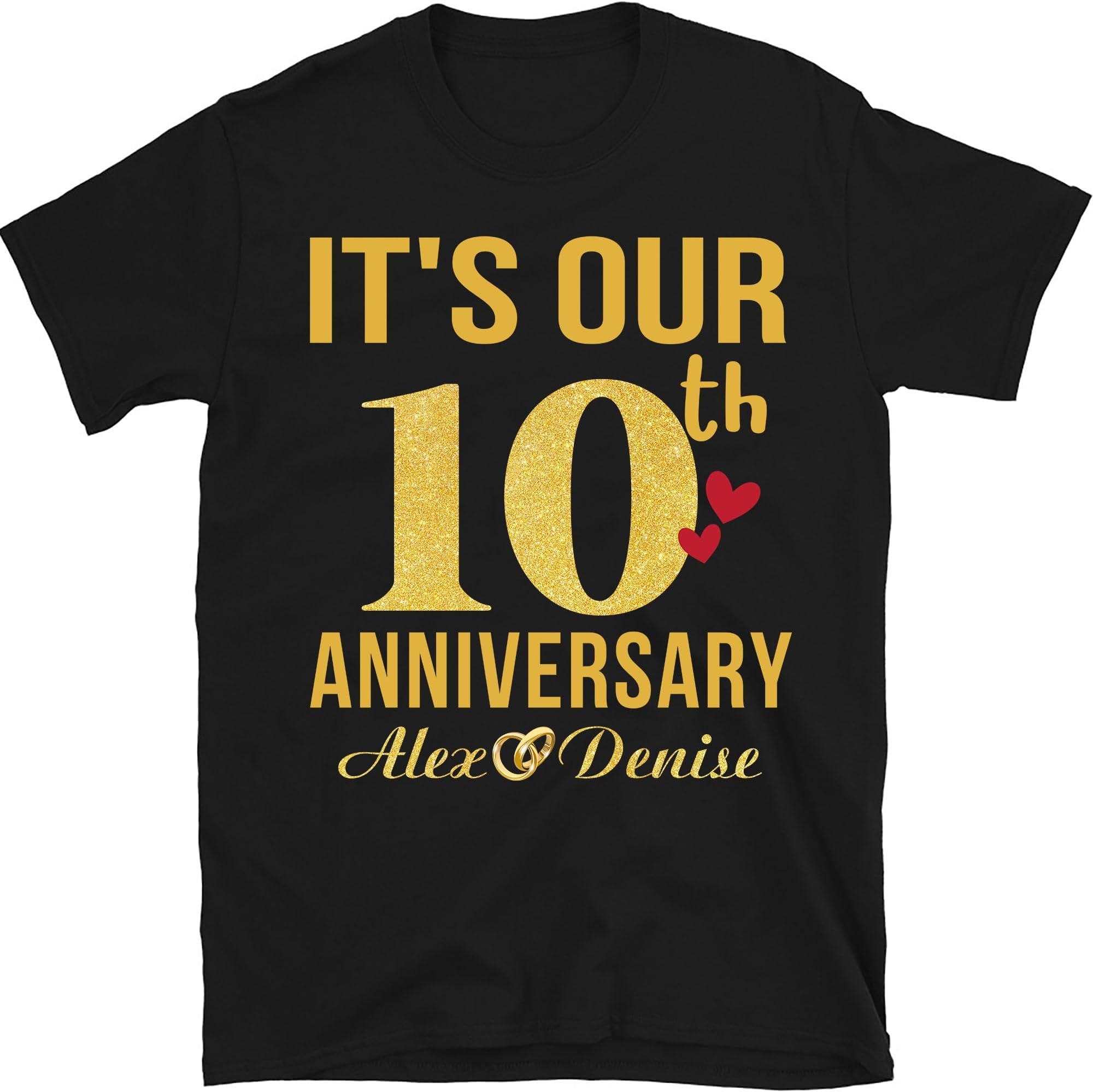 It's Our Anniversary Shirt, Personalized Marriage Anniversary Tshirt, Custom Wedding Anniversary Shirts, Couple Anniversary Shirt, Engagement Shirt, Matching Couple Gift