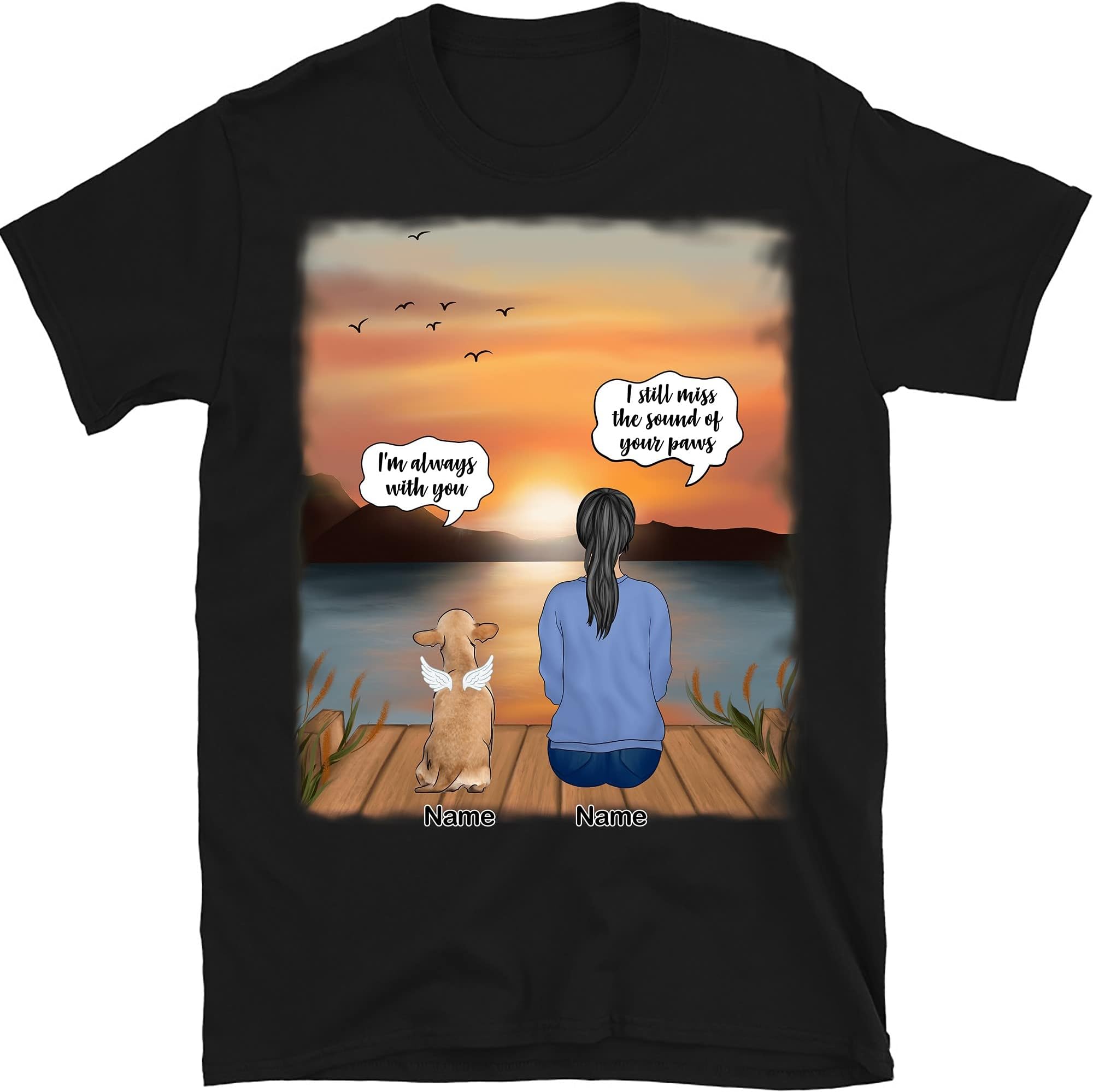 I Still Talk About You I Love You, Personalized Gift for Dog Mom, Just a Girl Who Loves Dogs, Custom T-Shirt for Dog Lovers, Memorial Gifts, Multicolored, Small