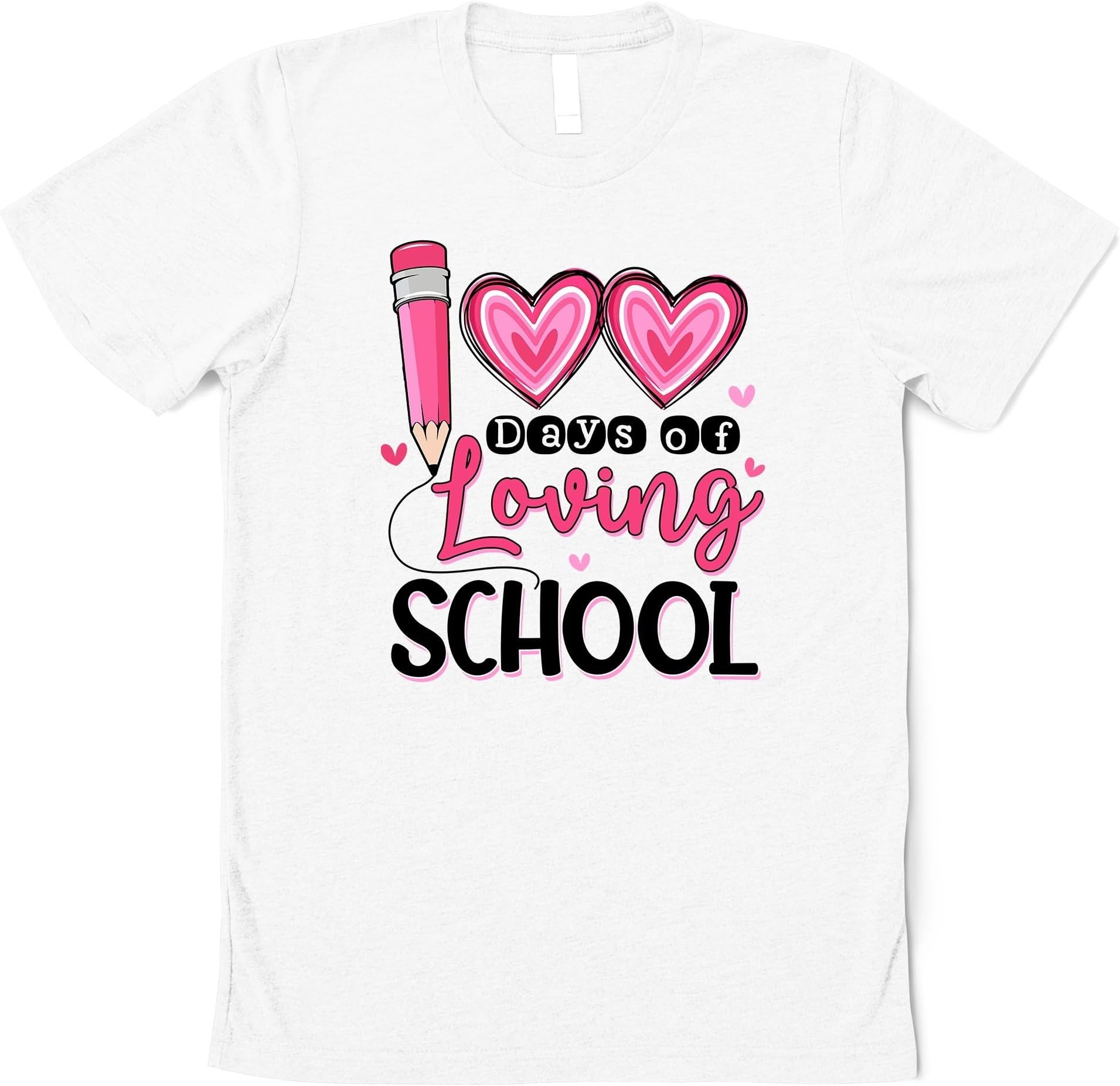 Personalized 100 Days of Loving School Shirt, 100 Days of School Shirt,100th Day of School Shirt, 100 Days of Loving Kindergarten Shirt, Teaching Lover Gift, Small