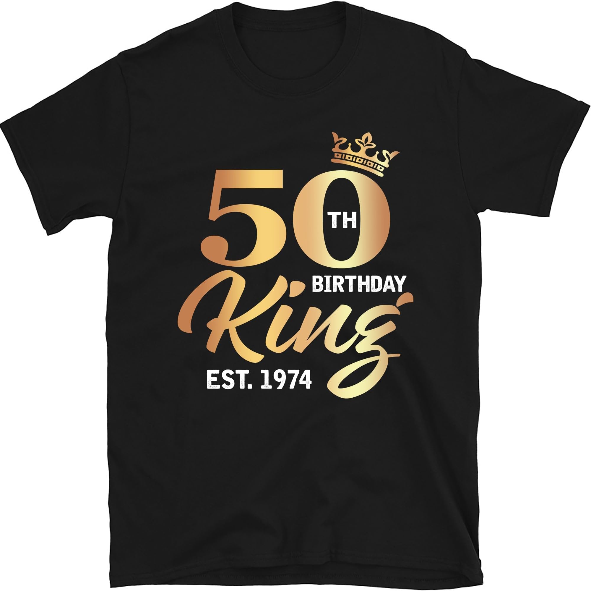 50th Est 1974 Birthday Gift for Men, Custom Name Birthday Shirt for Dad, 50th Birthday Tee for Him, 50 Birthday Dad Gift, Husband 50 Bday, Small