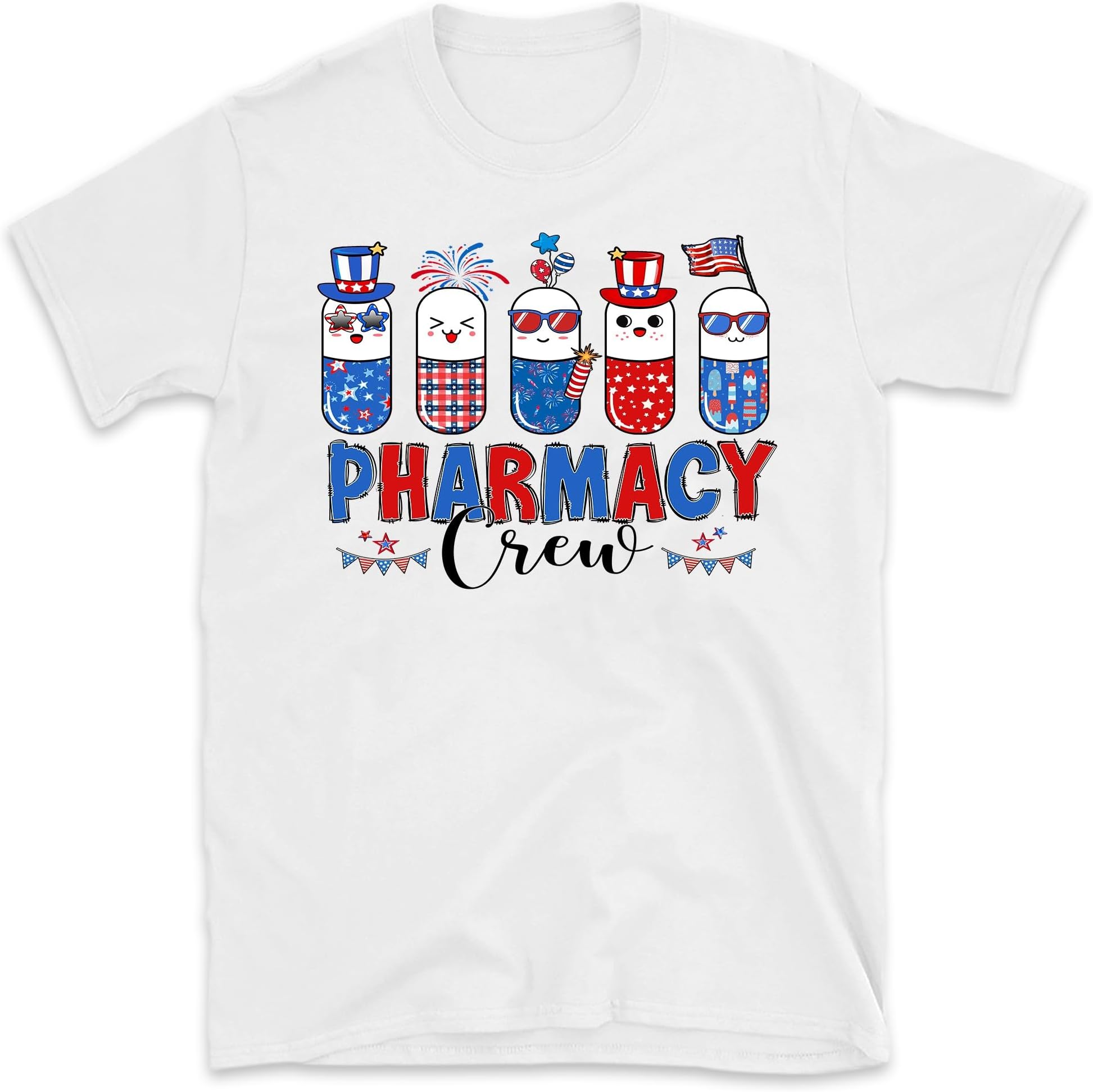 Pharmacy Crew Funny American Pharmacy Technician 4th of July, Small