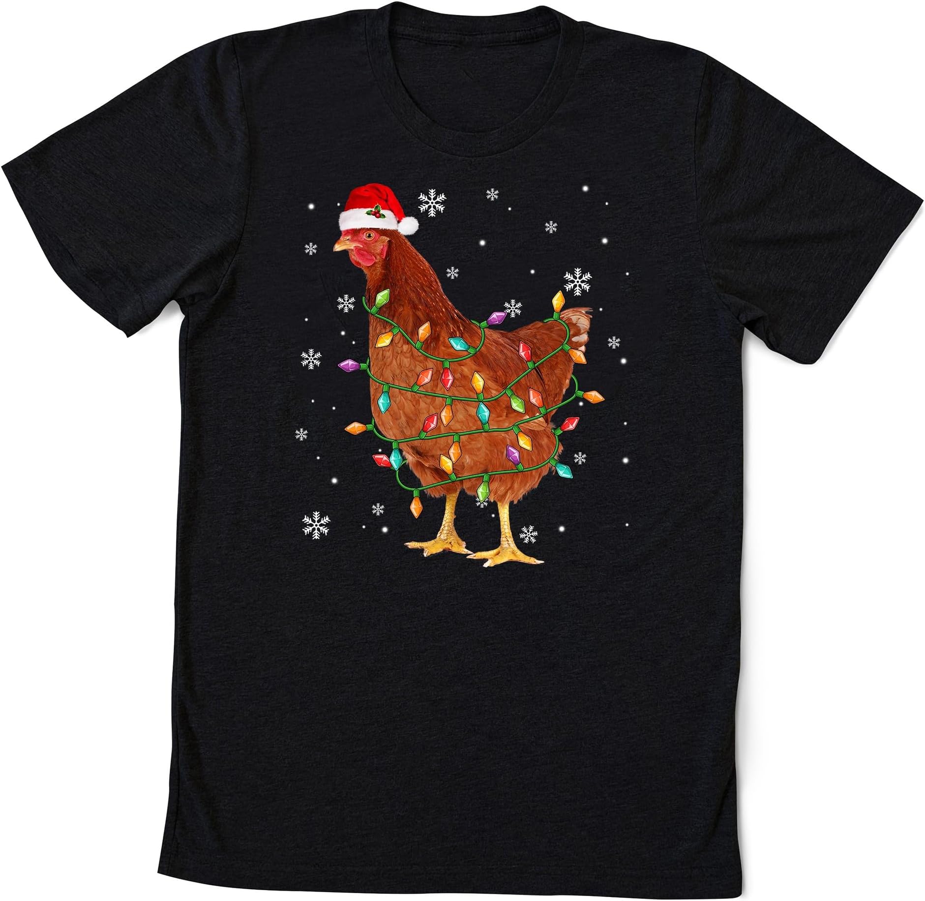 Christmas Chicken Lights T-Shirt, Christmas Chicken Shirt Sweatshirt, Cute Christmas Chicken Tee Gift for Chicken Lover