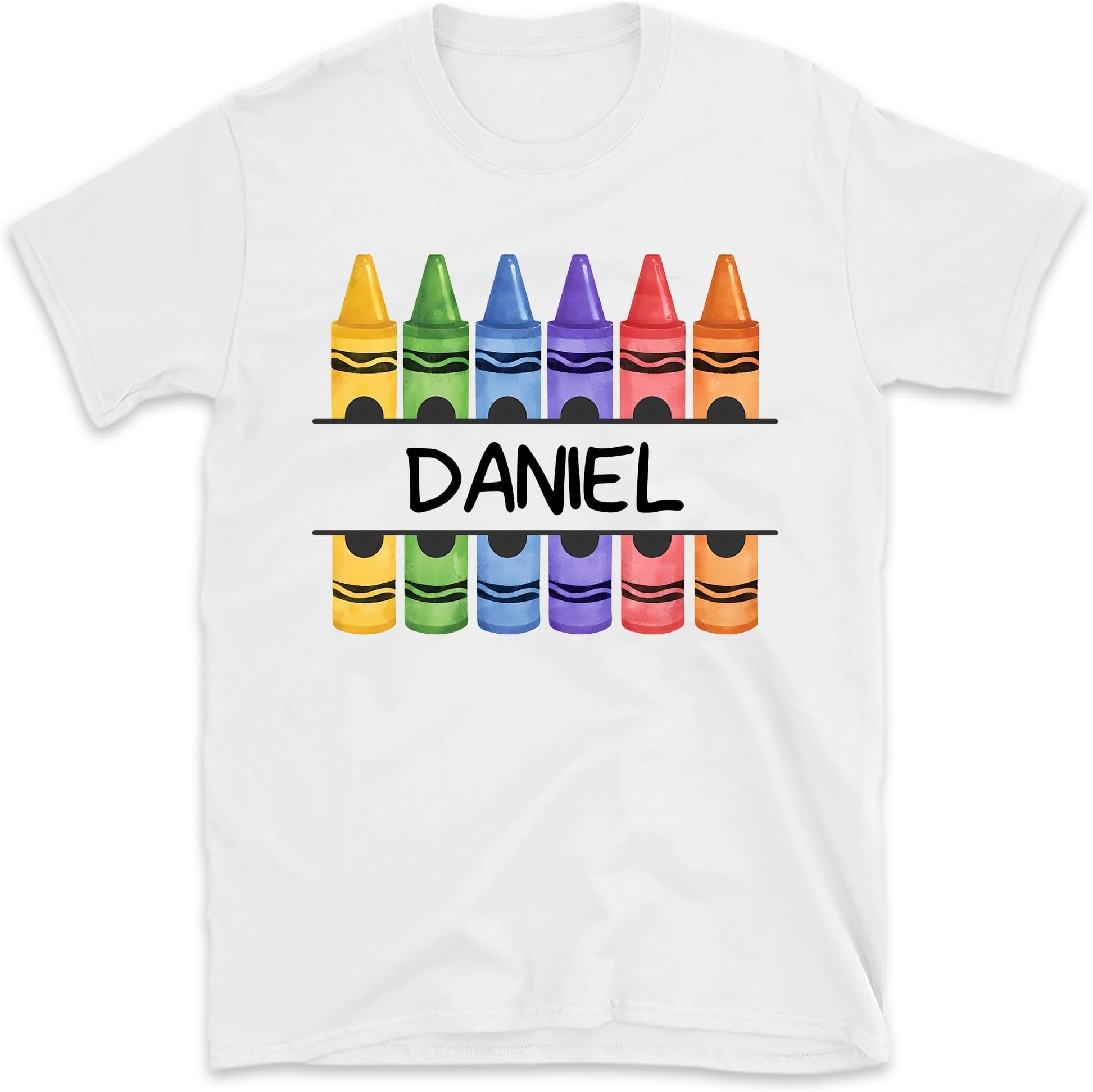 Kid Toddler Crayon Shirt, Girls Boys Back to School Shirt, First Day of School Shirt, Personalized Back to School Shirt, 1st Day of School, Small