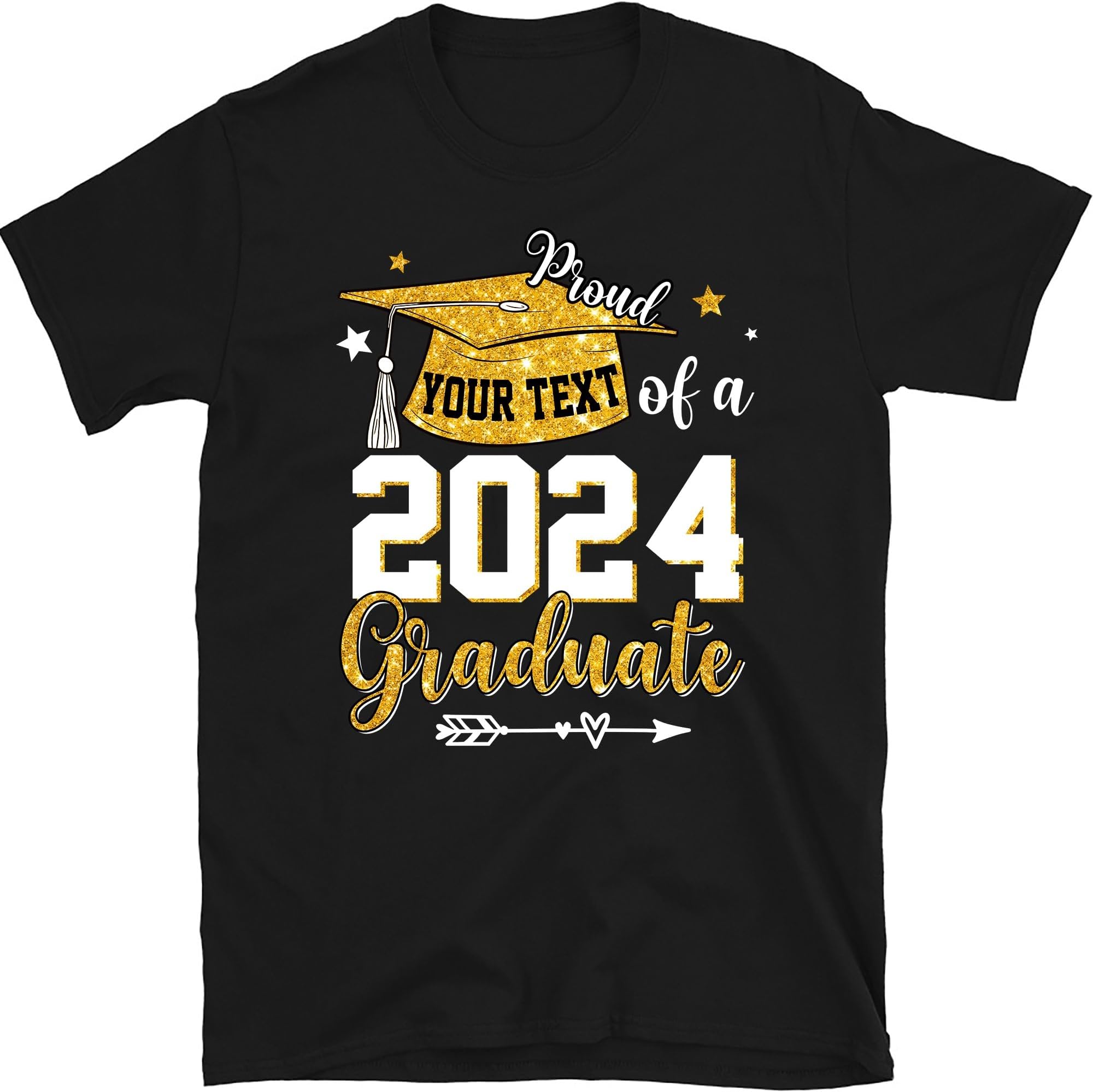 Custom Proud Family of A Class of 2024 Graduate Shirt, Class of 2024 Family Graduation Shirt,Proud Family Shirt,Graduation Gift, Small