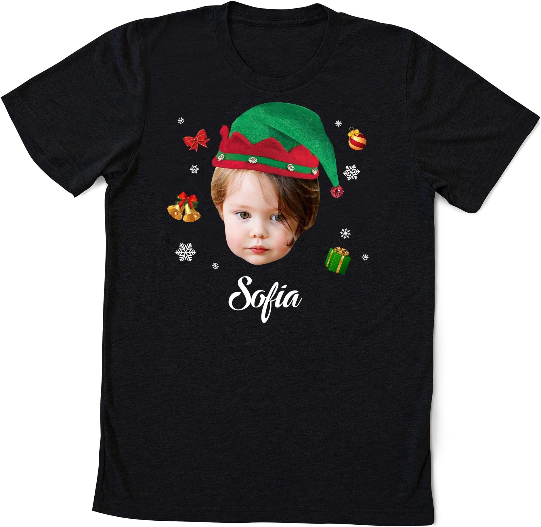 Custom Face Elf Christmas Shirt, Custom Photo Christmas Matching Shirts, Custom Elf T-Shirt, Personalized Christmas Shirt