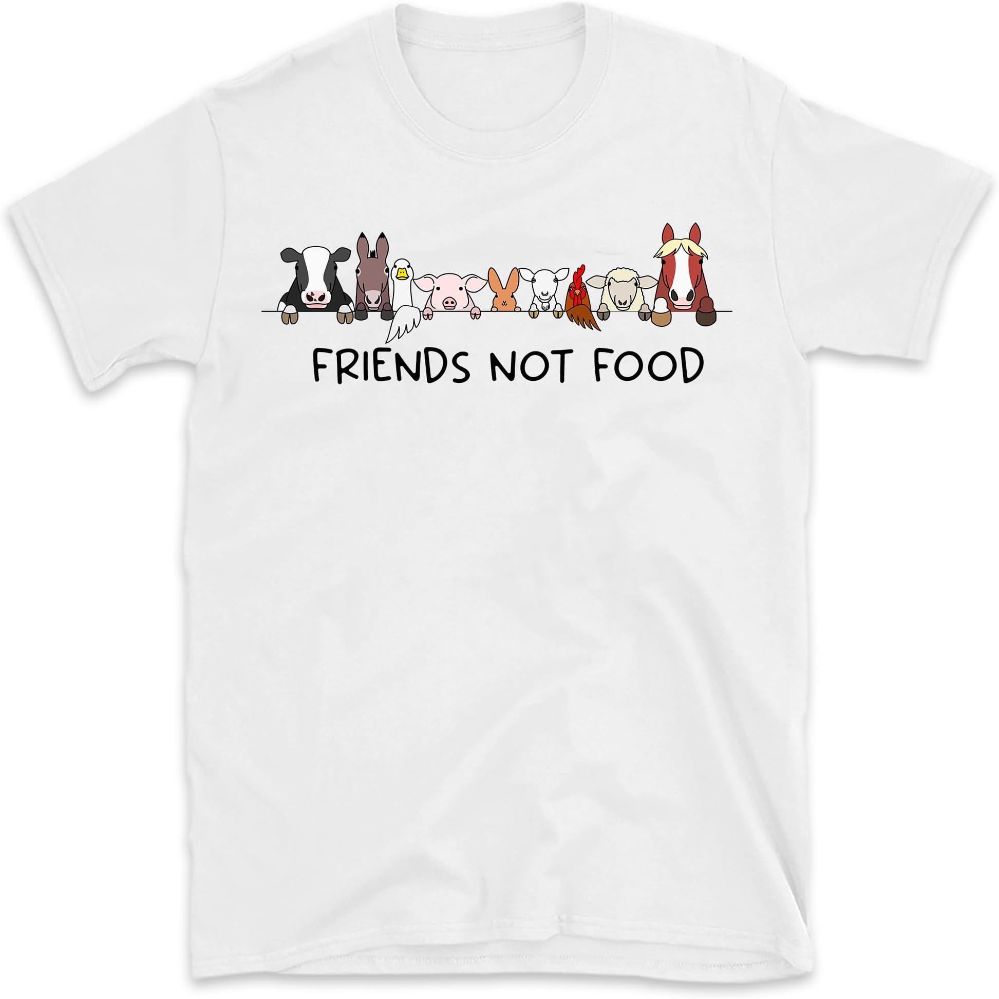 Friends Not Food Funny Vegan Lover Vegetarian, Small