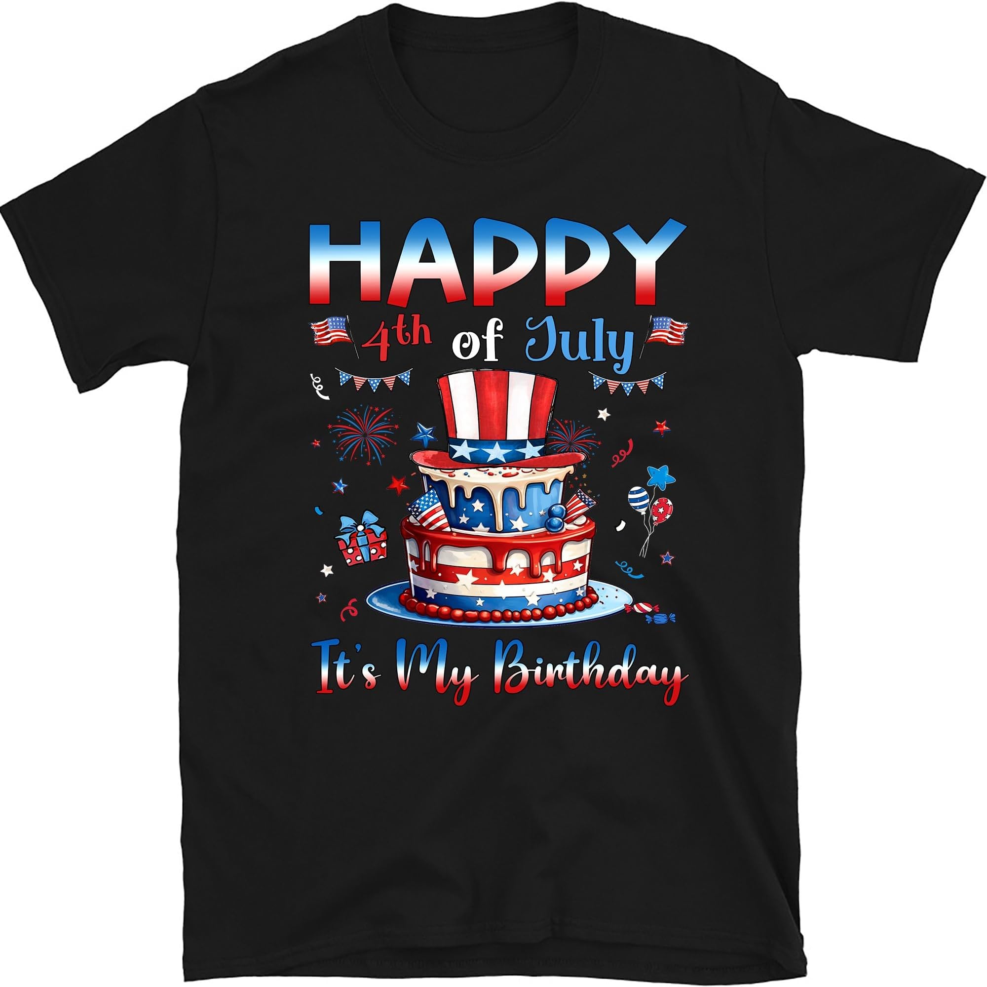 Happy 4th of July and It's My Birthday Patriotic Bday Gift, Small