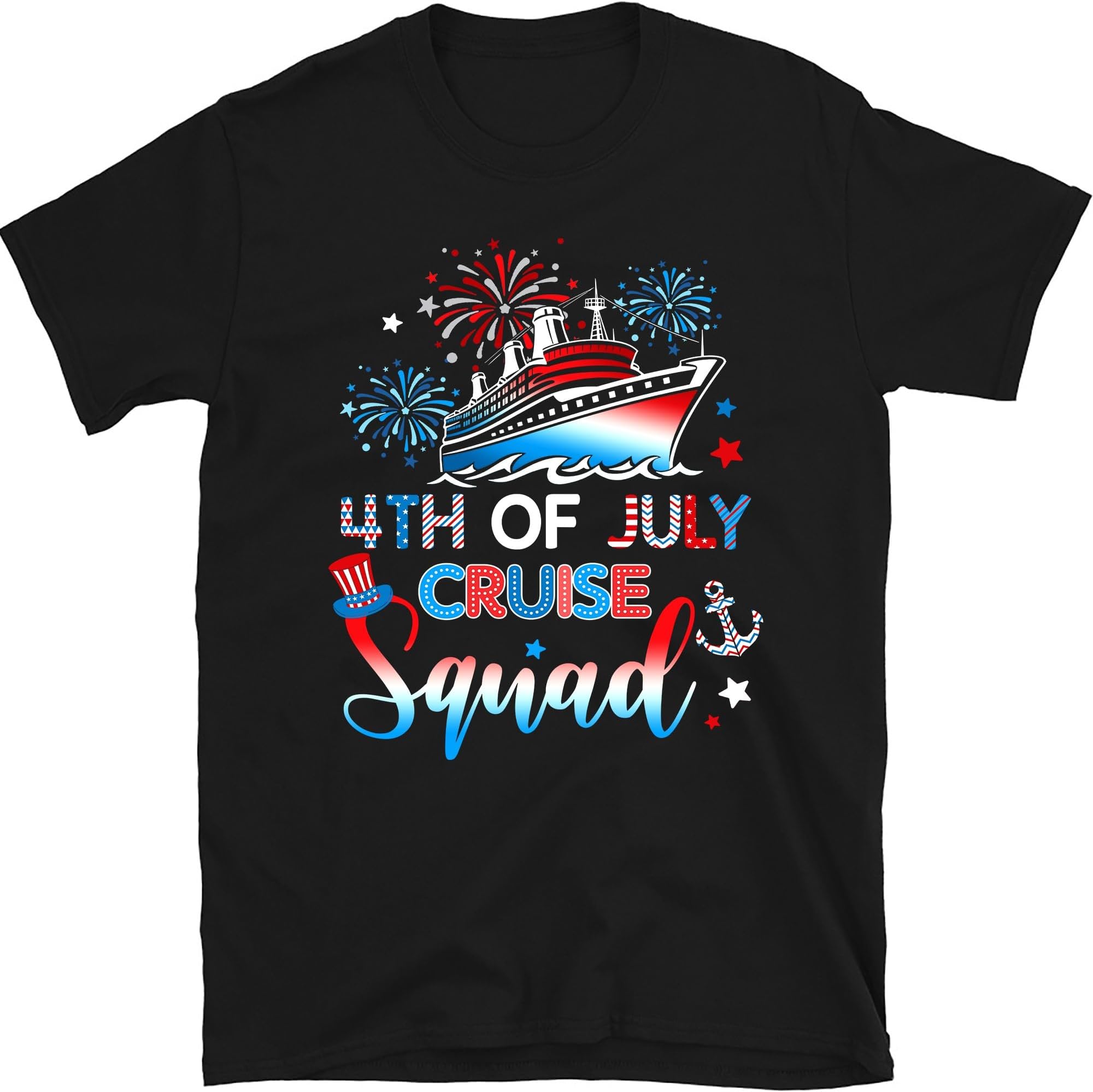 4th of July Cruise, 4th of July Cruise Squad Shirts, Cruise Fourth of July, Patriotic Cruise Shirt, Small