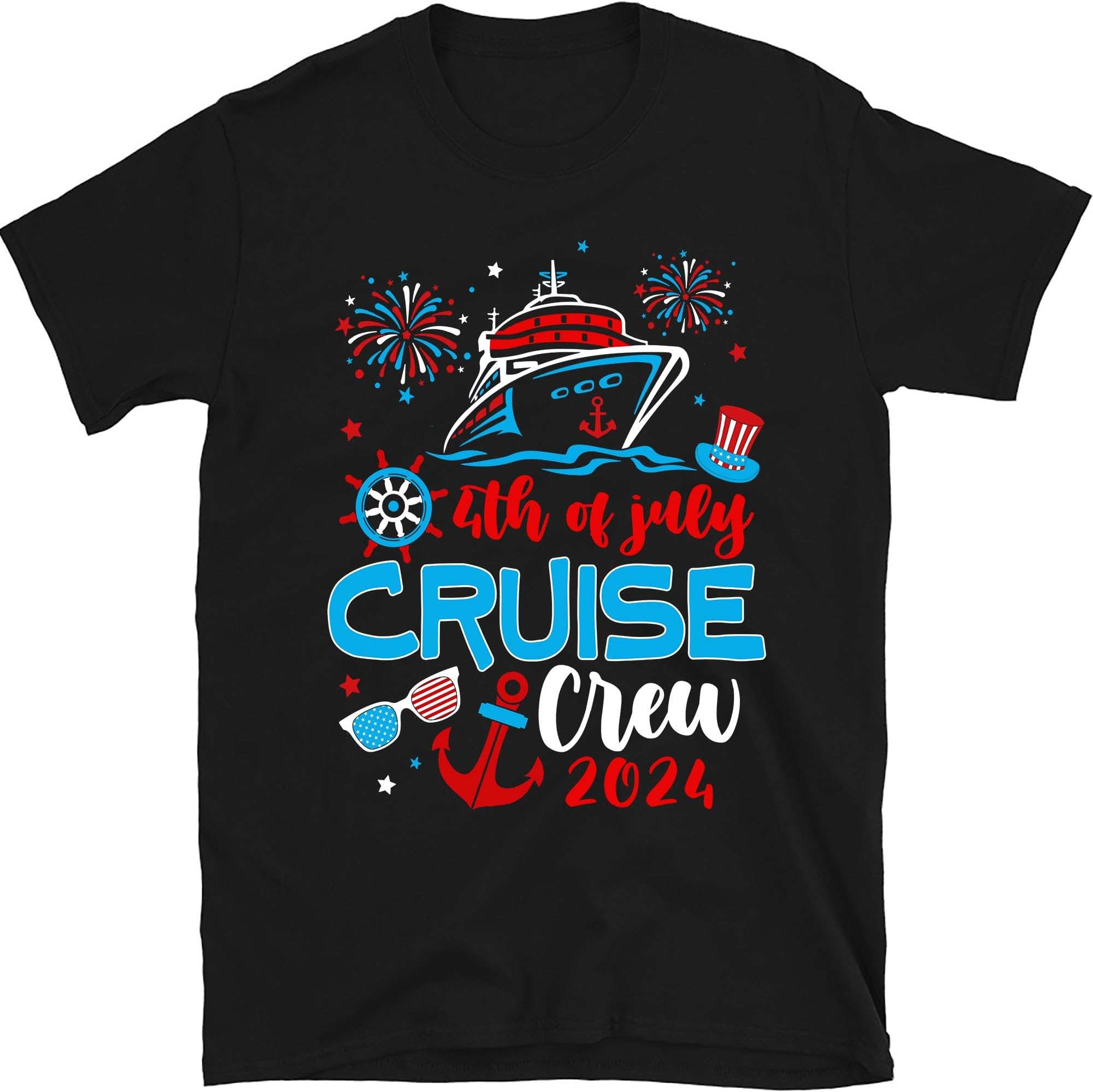 4th of July Cruise Crew 2024, Family Cruise 2024, Patriotic Cruise, Cruising Shirts, July 4th Cruise, Red White Cruise