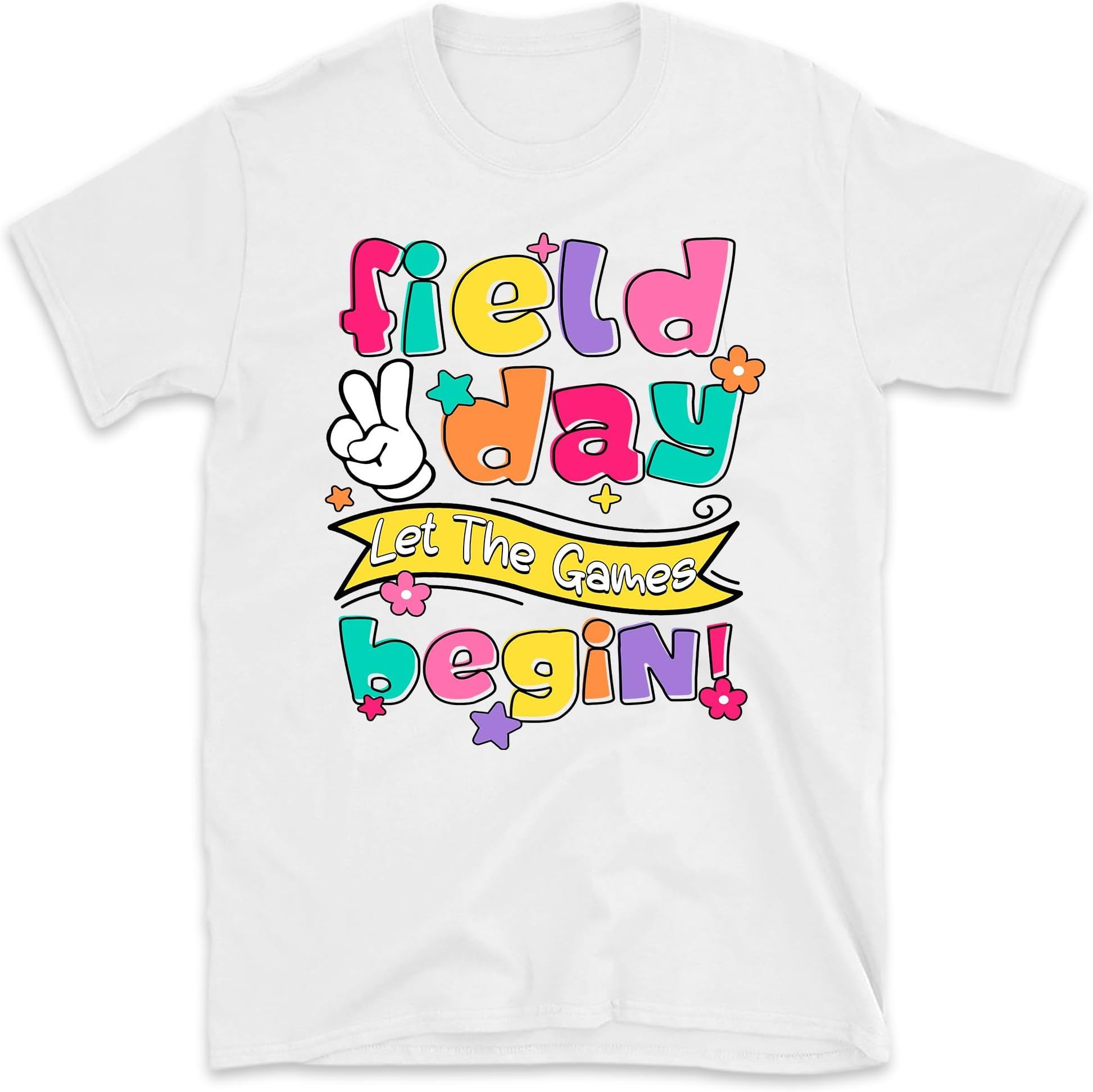 Field Day Shirt, School Game Day T-Shirt, Happy Field Day Tee, Funny Teacher Shirts, End of School Year T-Shirt, Let The Games Begin Shirt, Small