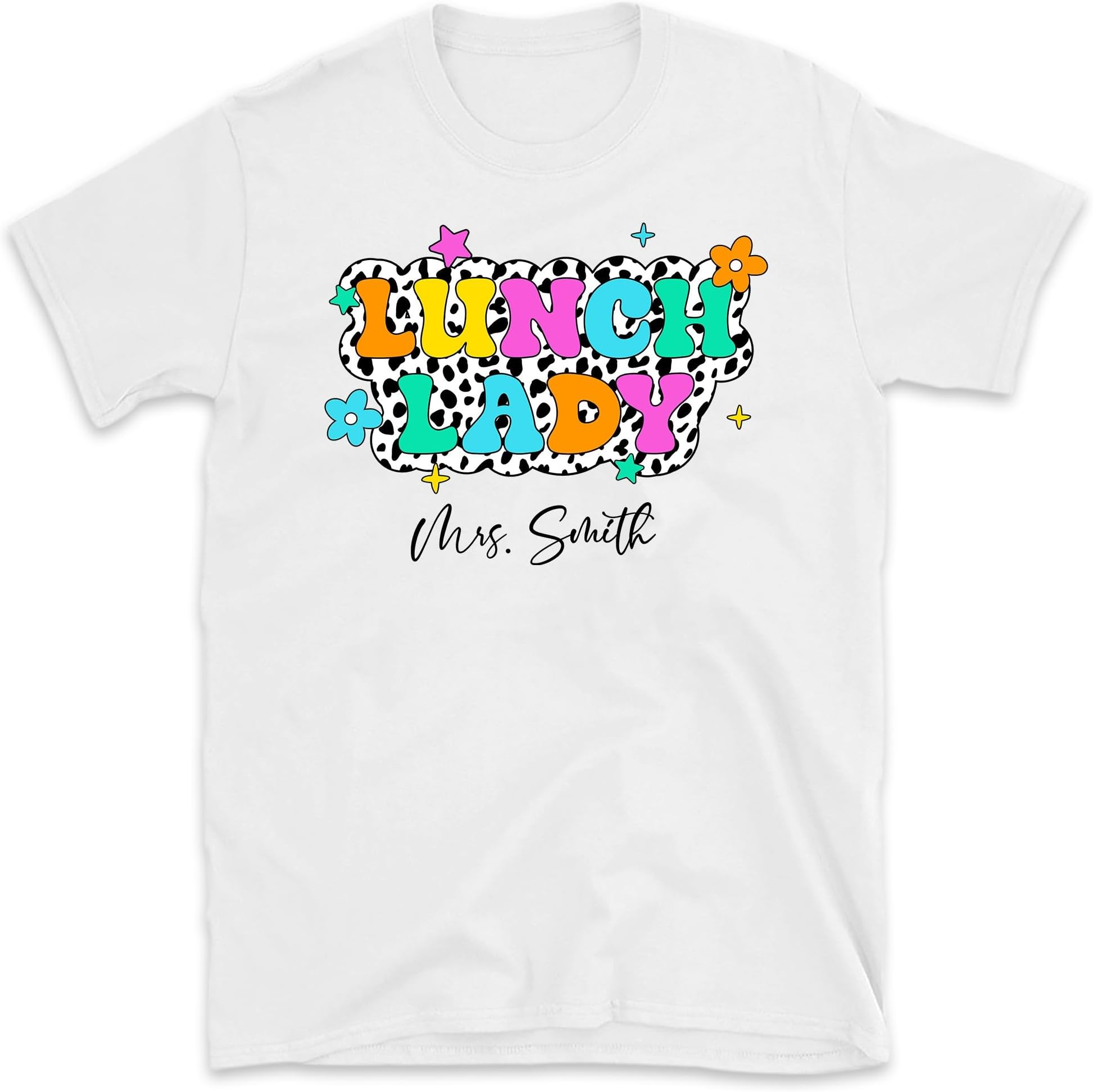 Personalized Lunch Lady Shirt, Lunch Lady Dalmatian Dots Shirt, Back to School Shirt, Gift for Lunch Lady, Small