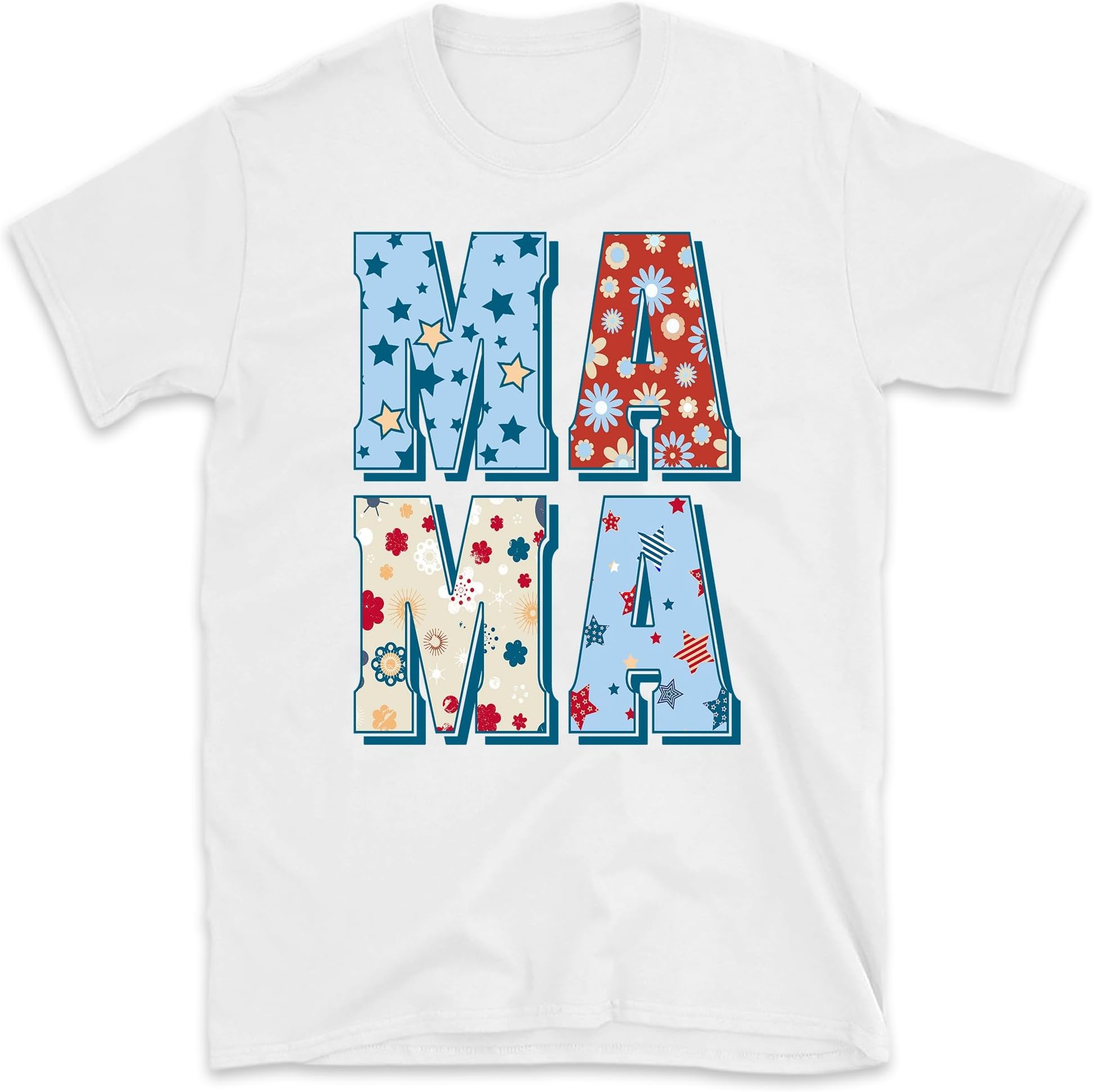 Vintage American Mama Groovy 1776 USA 4th of July