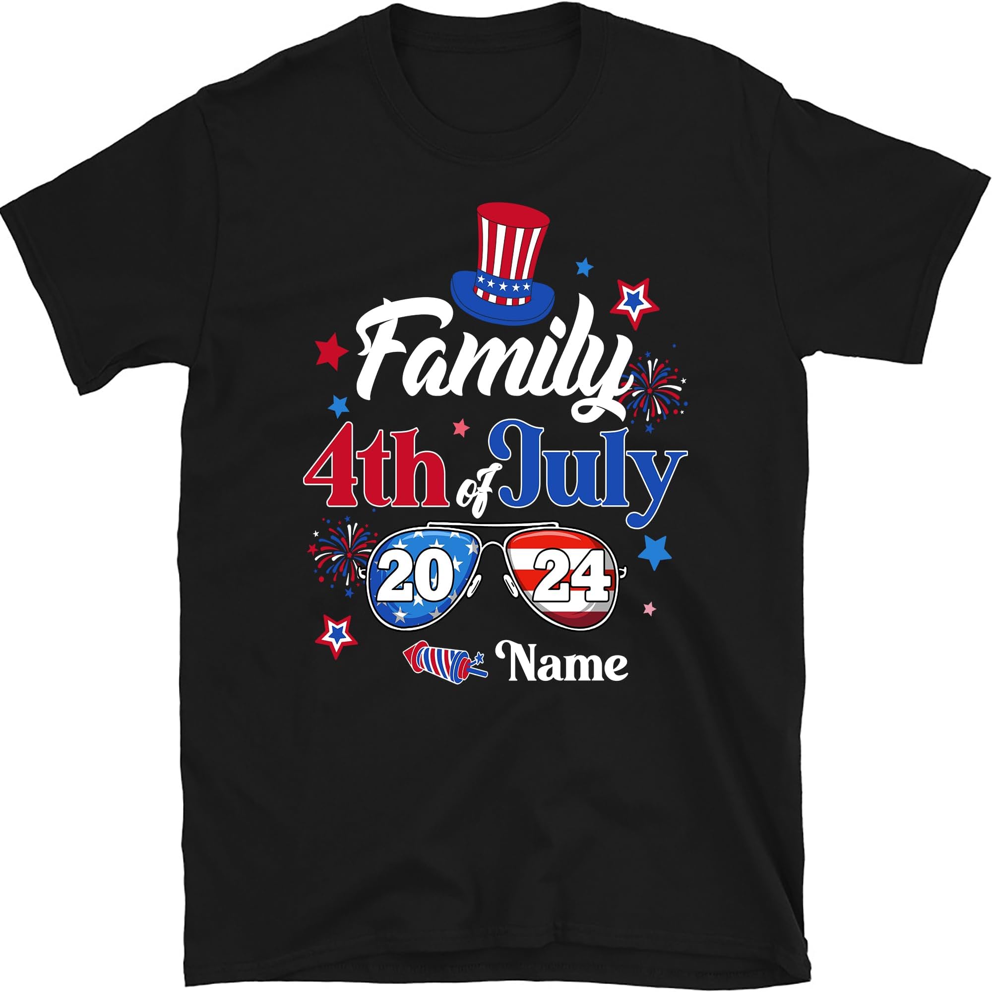 Family 4th of July 2024 Shirt, 4th of July Crew Shirts, Matching Family Party T-Shirts, Funny Fourth of July Shirt, Patriotic Family Shirt, Small