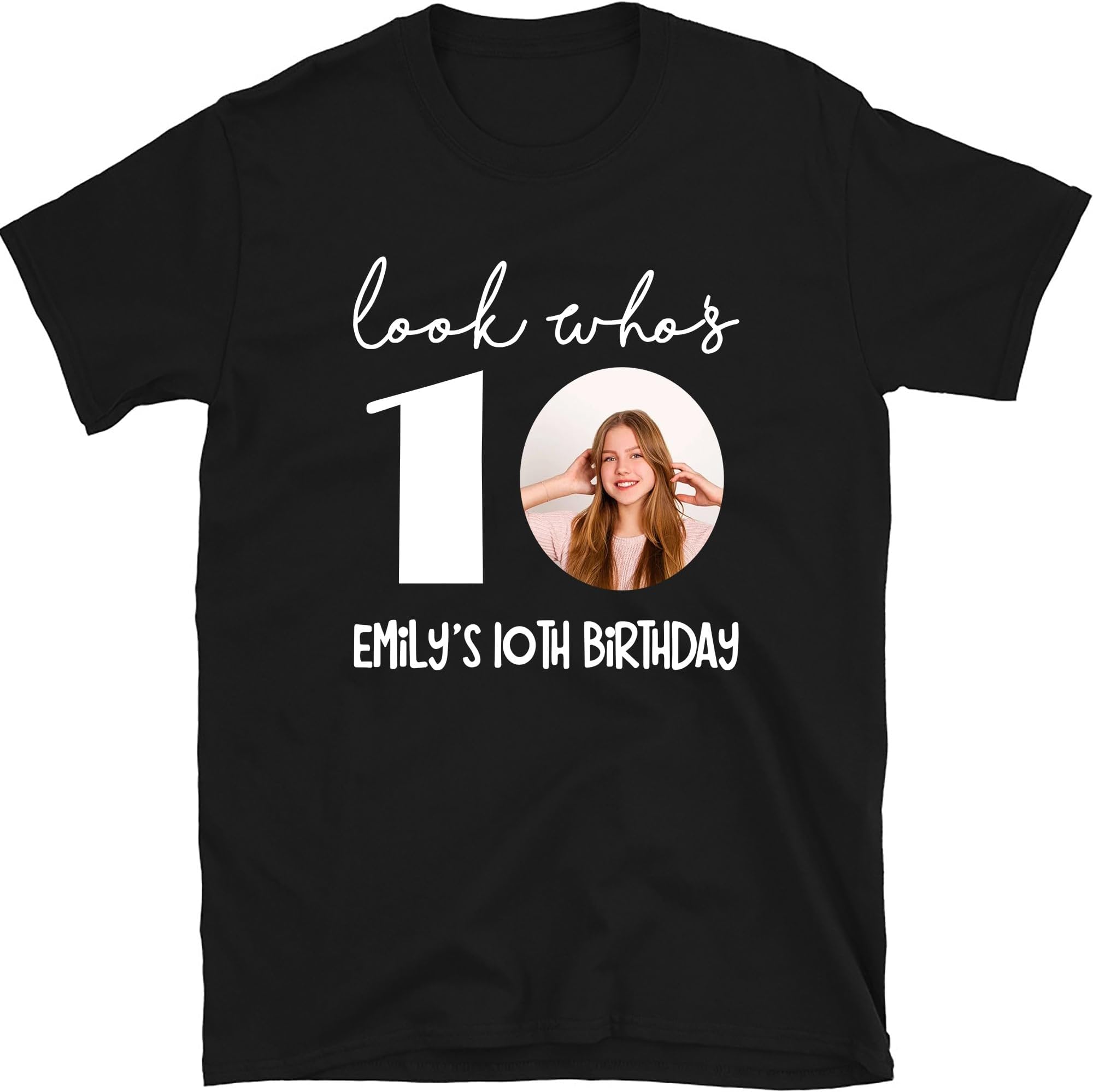 Look Who's 40 Birthday Shirt, Custom Face Photo Shirt, Personalized Funny 50th Birthday Shirt, Birthday Family Matching Shirt, 30th 60th Tee, Small