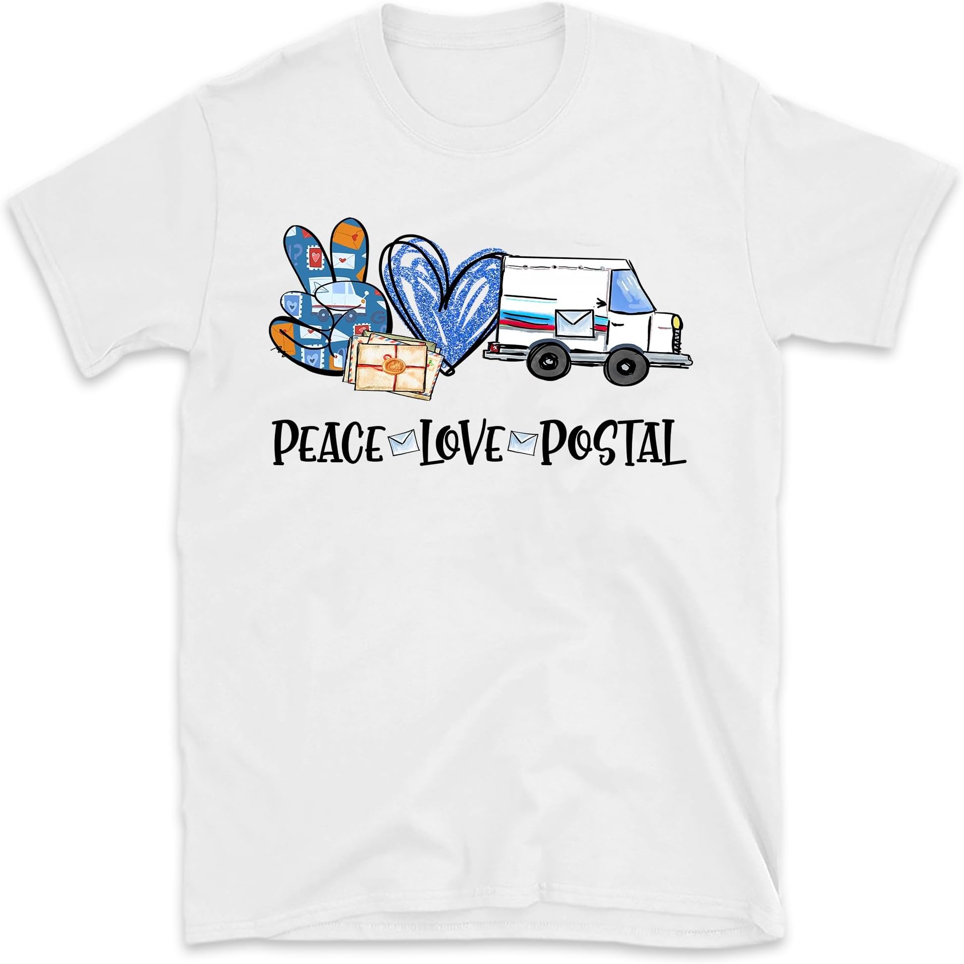 Peace Love Postal Shirt, Post Office Shirt, Postal Staff Mail Carrier Gift, Postal Worker Shirt, Mail Lady Mailman