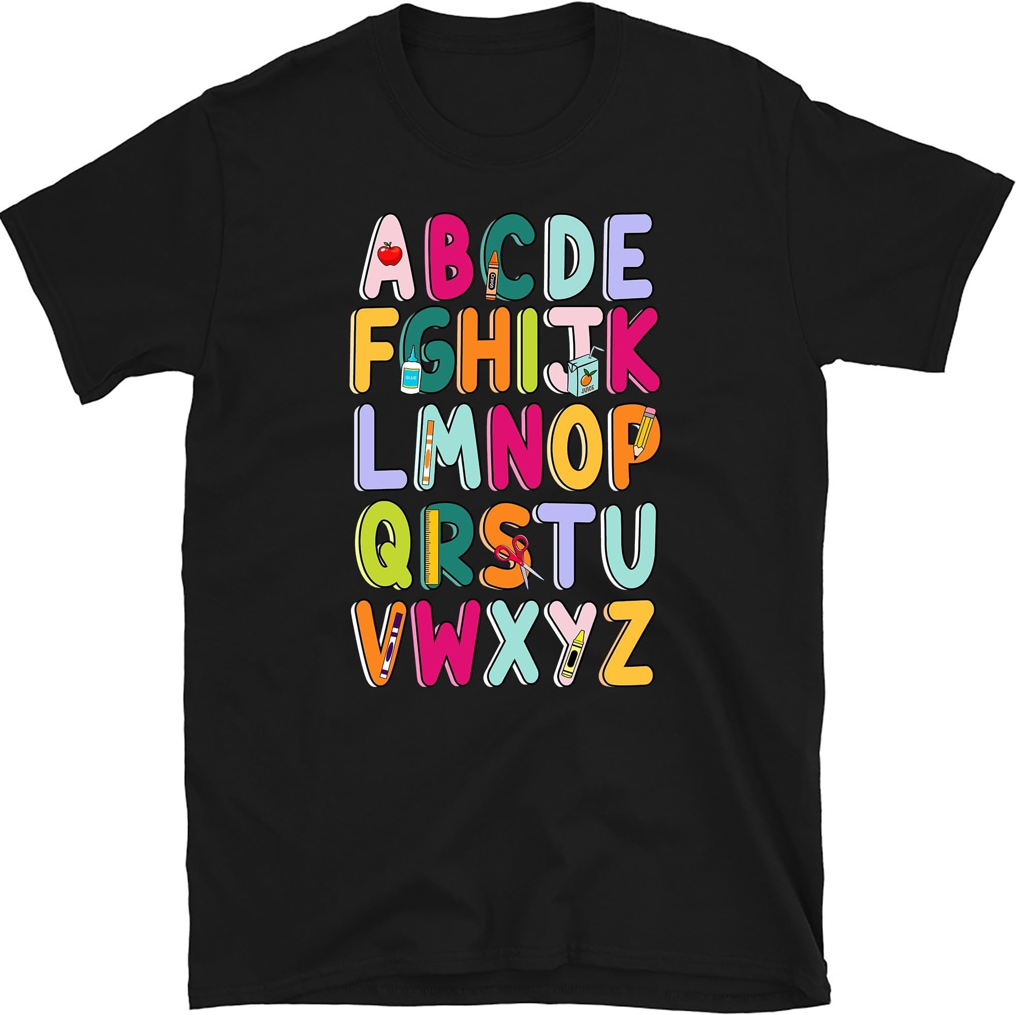 Colorful Alphabet Teacher Funny Teaching Students Kids, Small