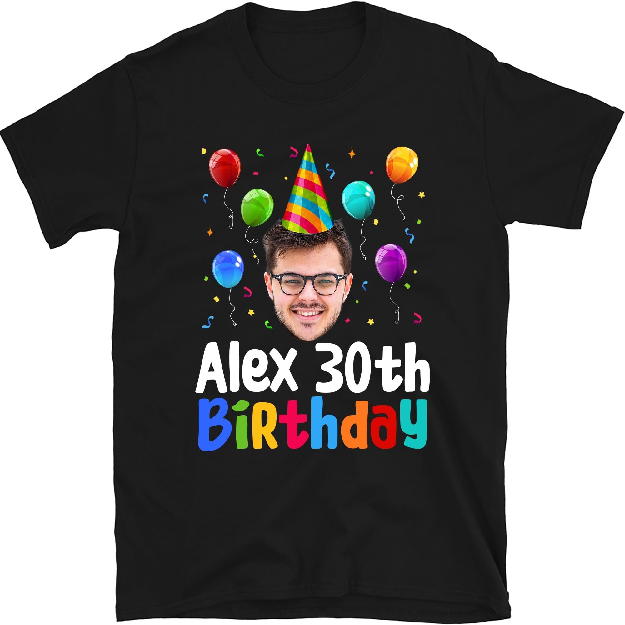 Custom Face Birthday Shirt, Funny Birthday Shirt, Birthday Photo Shirts, Custom Photo Shirt, Face Shirt, Matching Birthday Party Group Shirt, Small