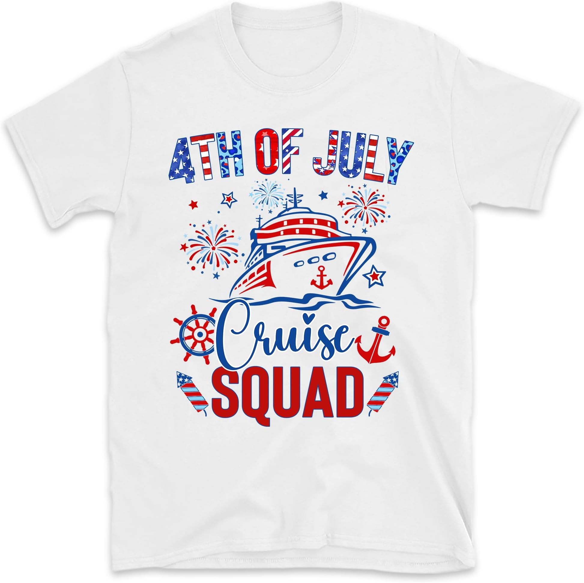 Happy 4th of July Cruise Patriotic American Cruising T-Shirt, Cruise 4th of July Shirt, Small