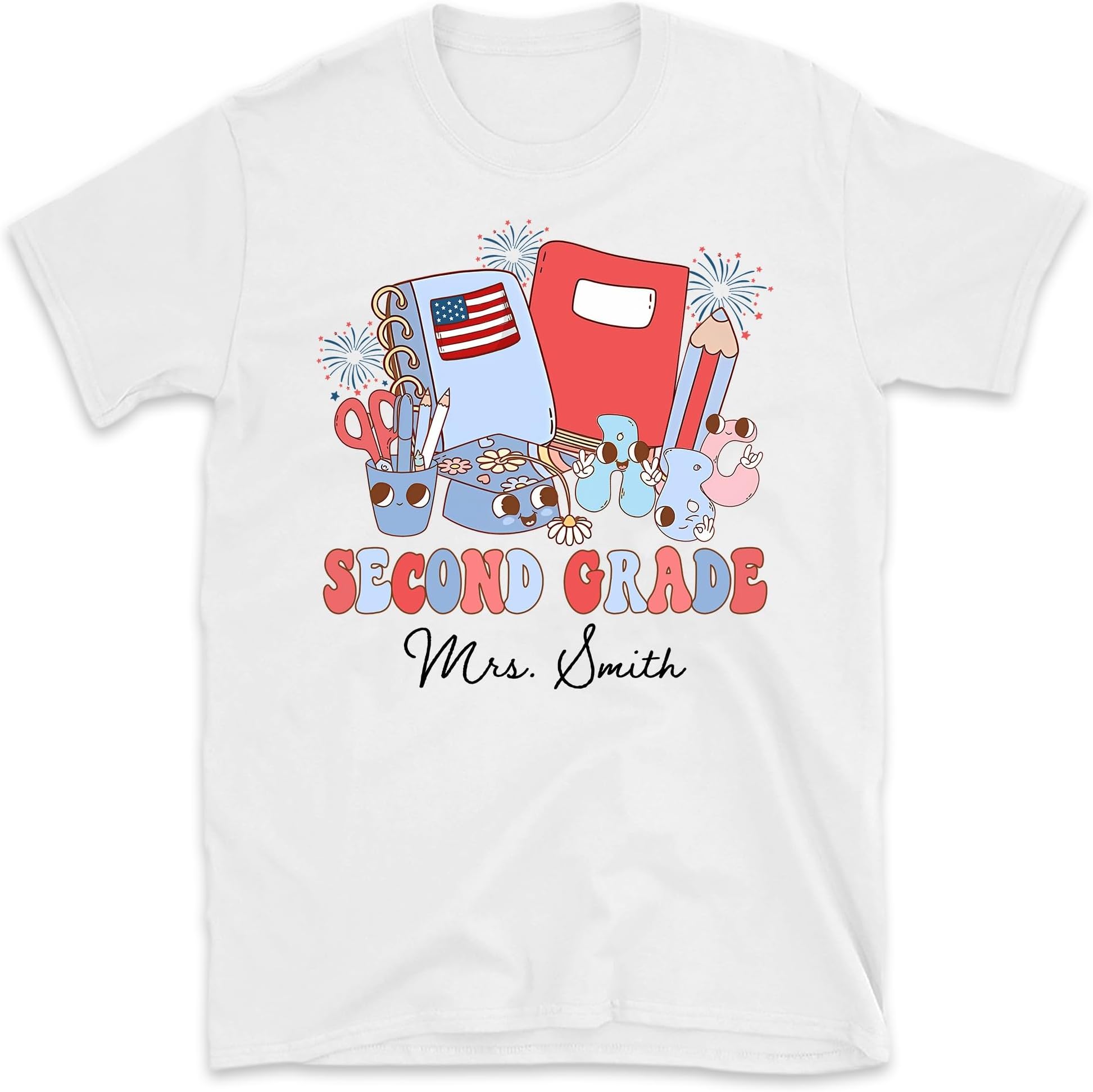 4th of July Teacher Shirt, Personalized Teacher Shirt, Patriotic Teacher Tee, 4th of July Outfit, American Teacher, Small