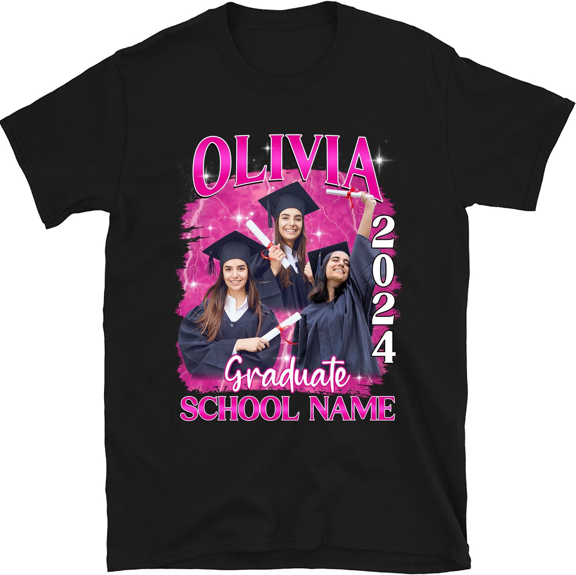 Personalized Graduation Shirt, Custom Photo Graduation Shirt, 2024 Graduation Family Shirt, Senior of 2024, Small