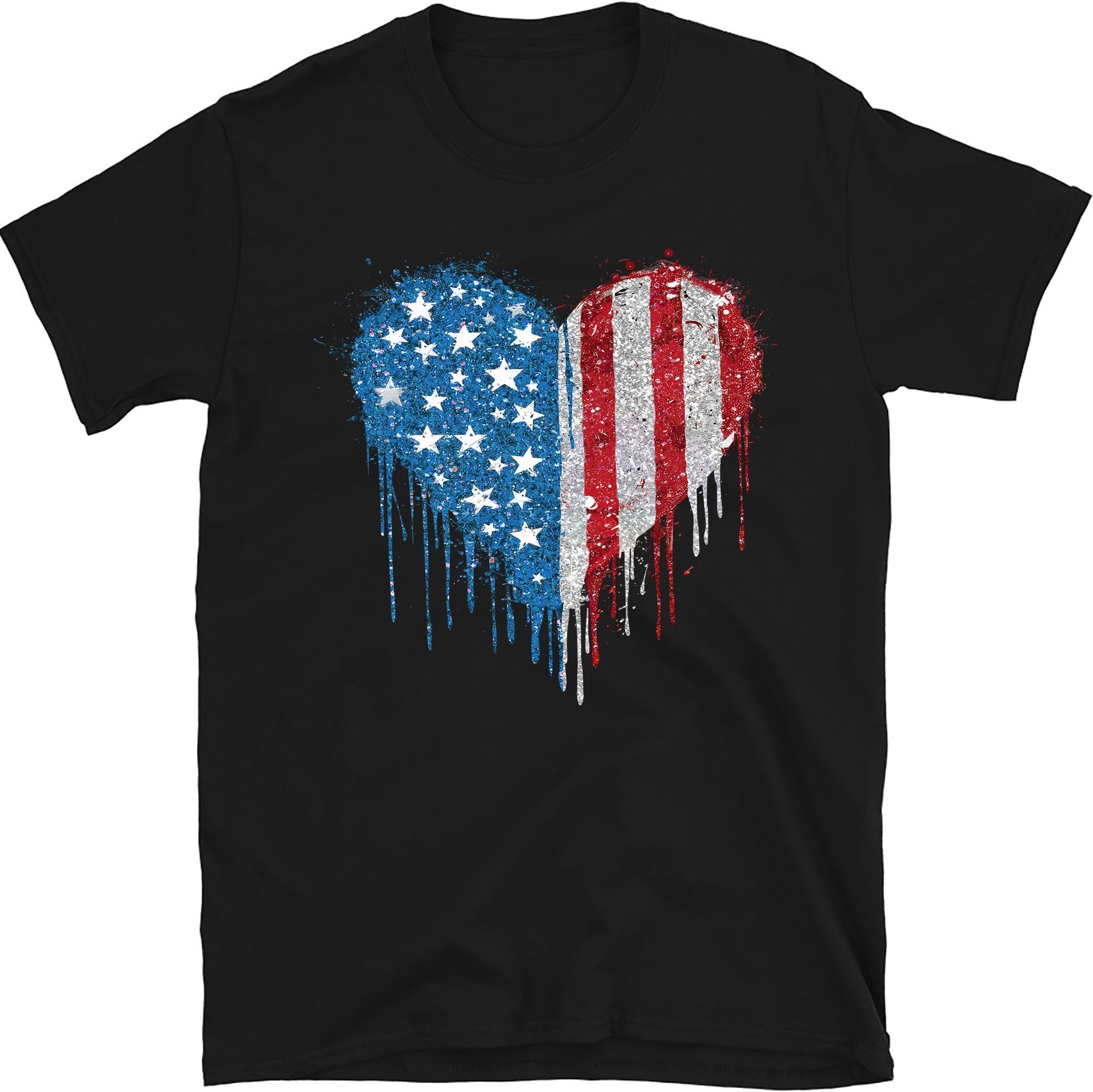 Vintage USA America Heart Patriotic 4th of July Matching