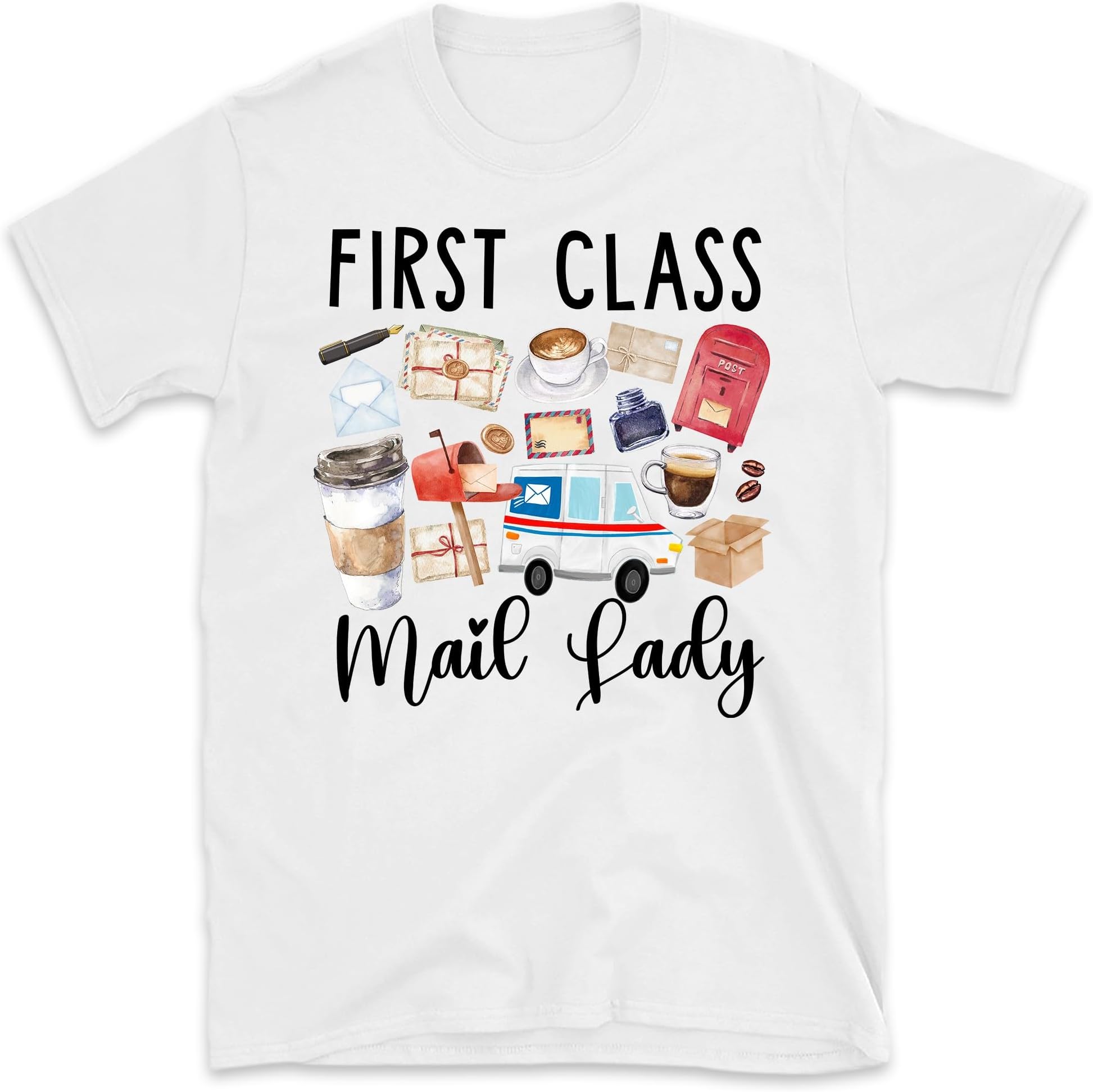 First Class Mail Lady Shirt, Mail Lady T-Shirt, Postal Worker Shirt, Postal Office Gift for Mail Lady, Small