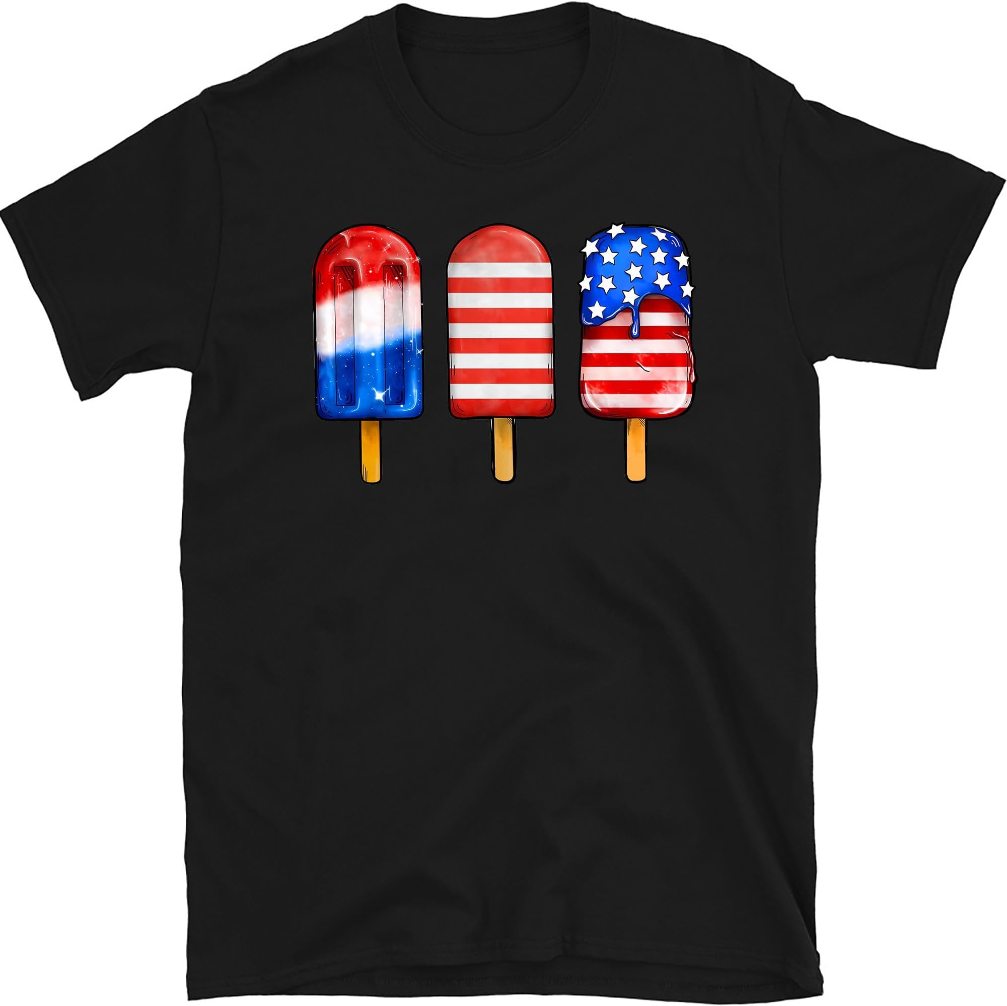 Funny America Red Blue White Popsicle 4th of July Family, Small