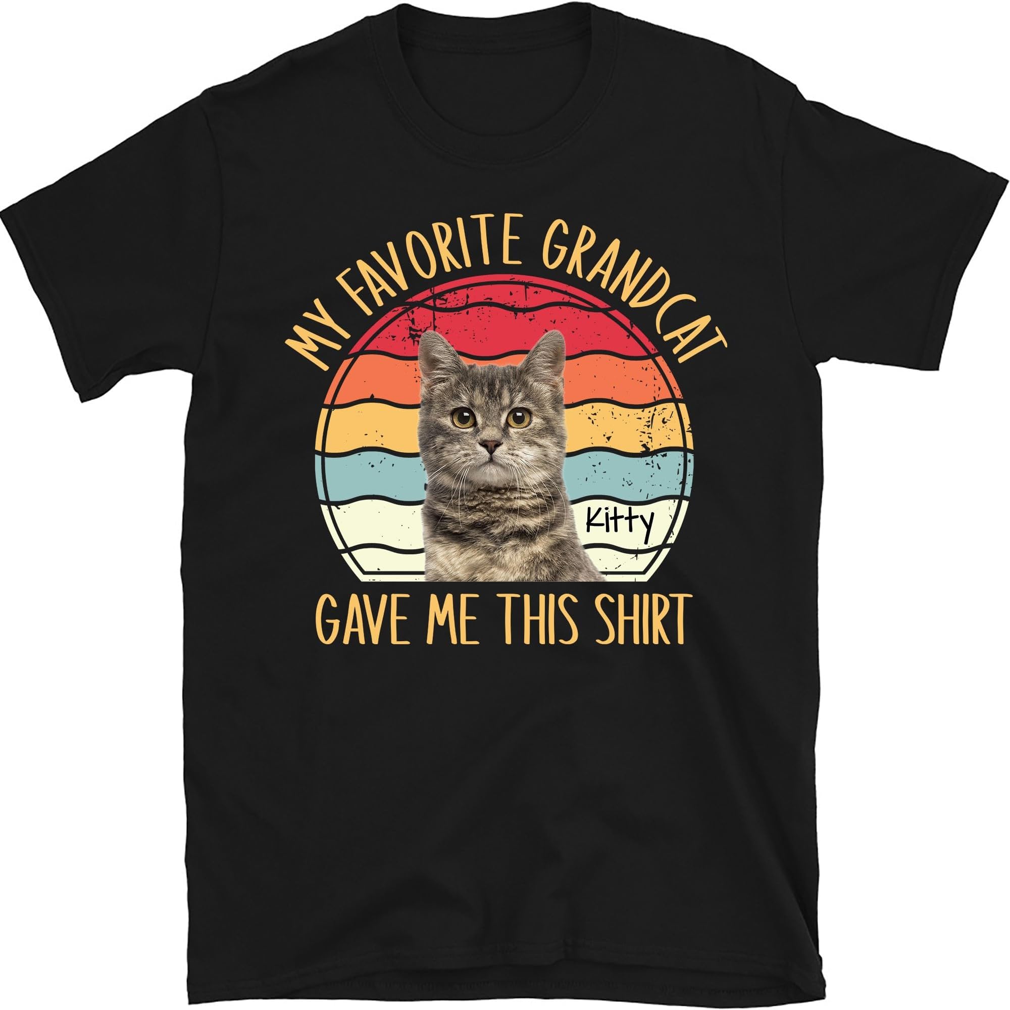 My Grandcat Gave Me This Shirt, Funny Cat Grandma Grandpa Shirt, Custom Cat Photo Shirt, Pet Owner Gift, Cat Lover Tee, Small