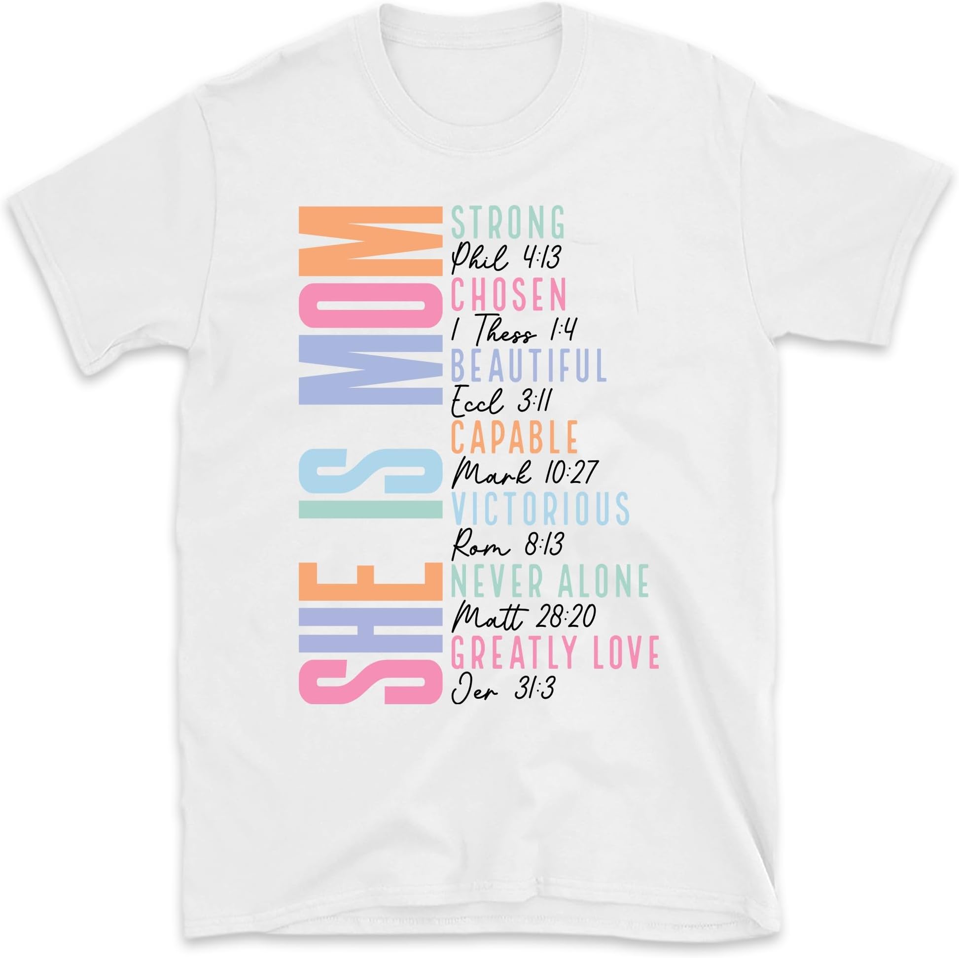 Retro She is Mom Shirt, Christian Mom Tee, Bible Verse Shirt, Gift for Mom, Blessed Mom Shirt, Mom Life Shirt, Faith Mom Shirt, Small