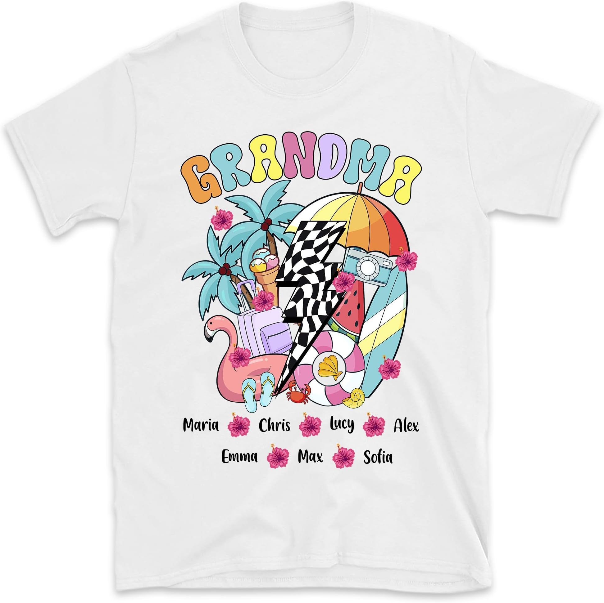 Grandma Summer Shirt, Personalized Grandma Shirt, Gift for Nana Mimi, Summer Vacation Outfit, Small
