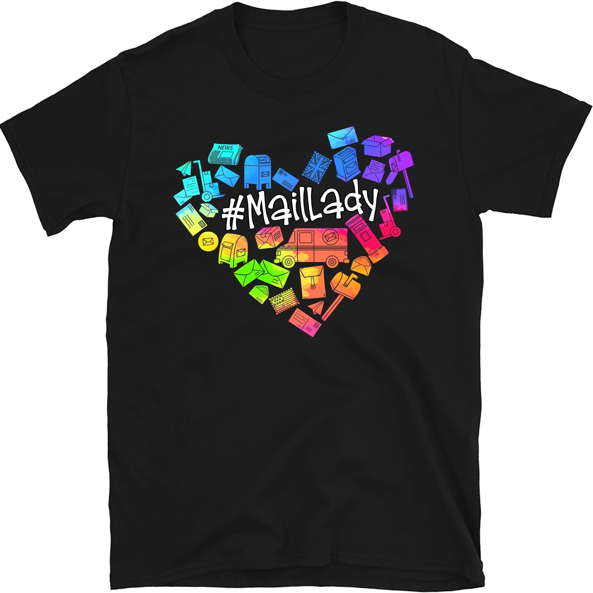 Mail Lady Shirt, Colorful Mail Lady Shirt, Postal Lady Shirt, Postal Life, Post Office Worker, Postal Shirt