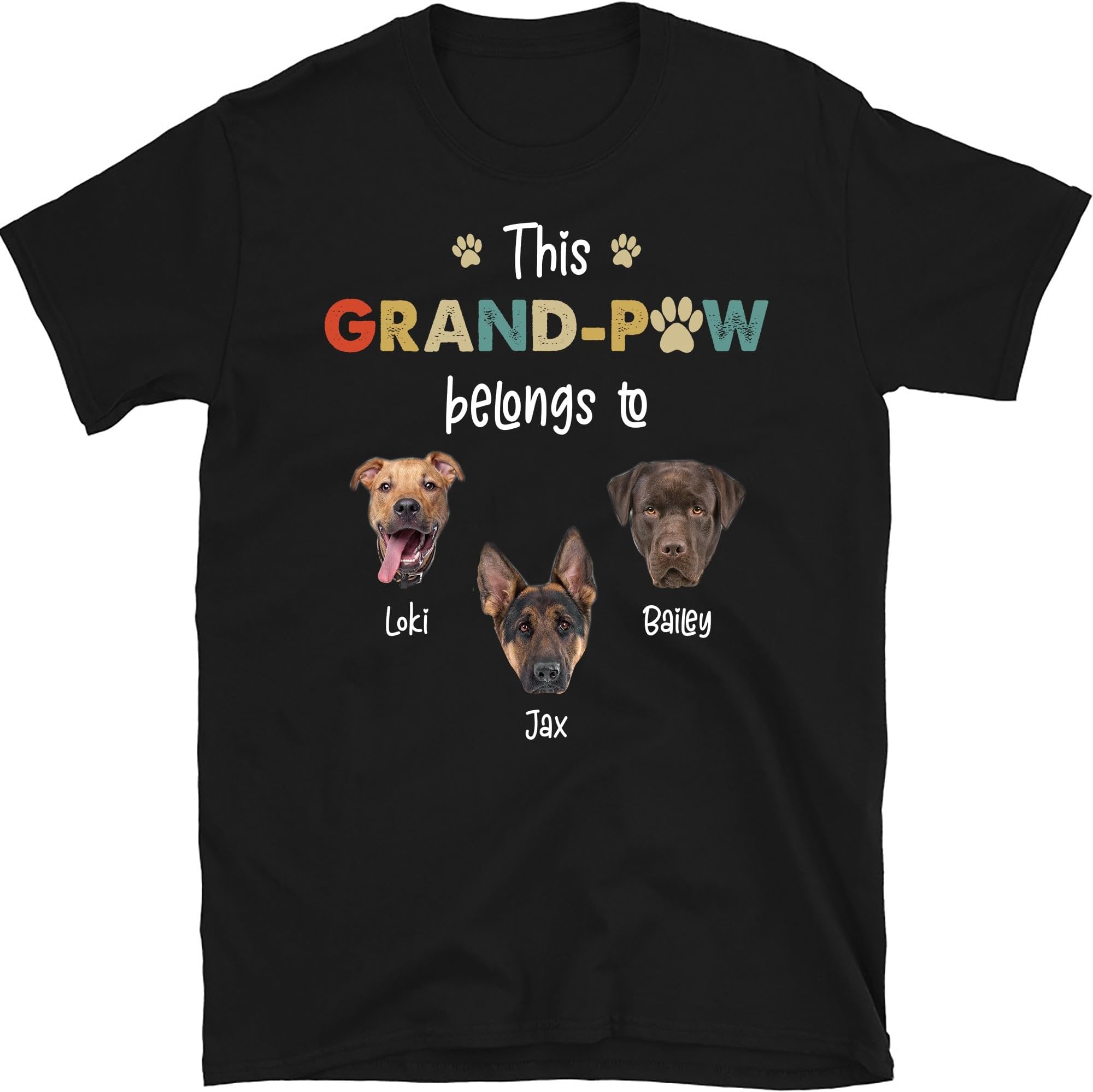 Personalized Grandpaw Shirt, Grandpaw Gift, Custom Dog Lover Tee, Gift for Grandpa, Small