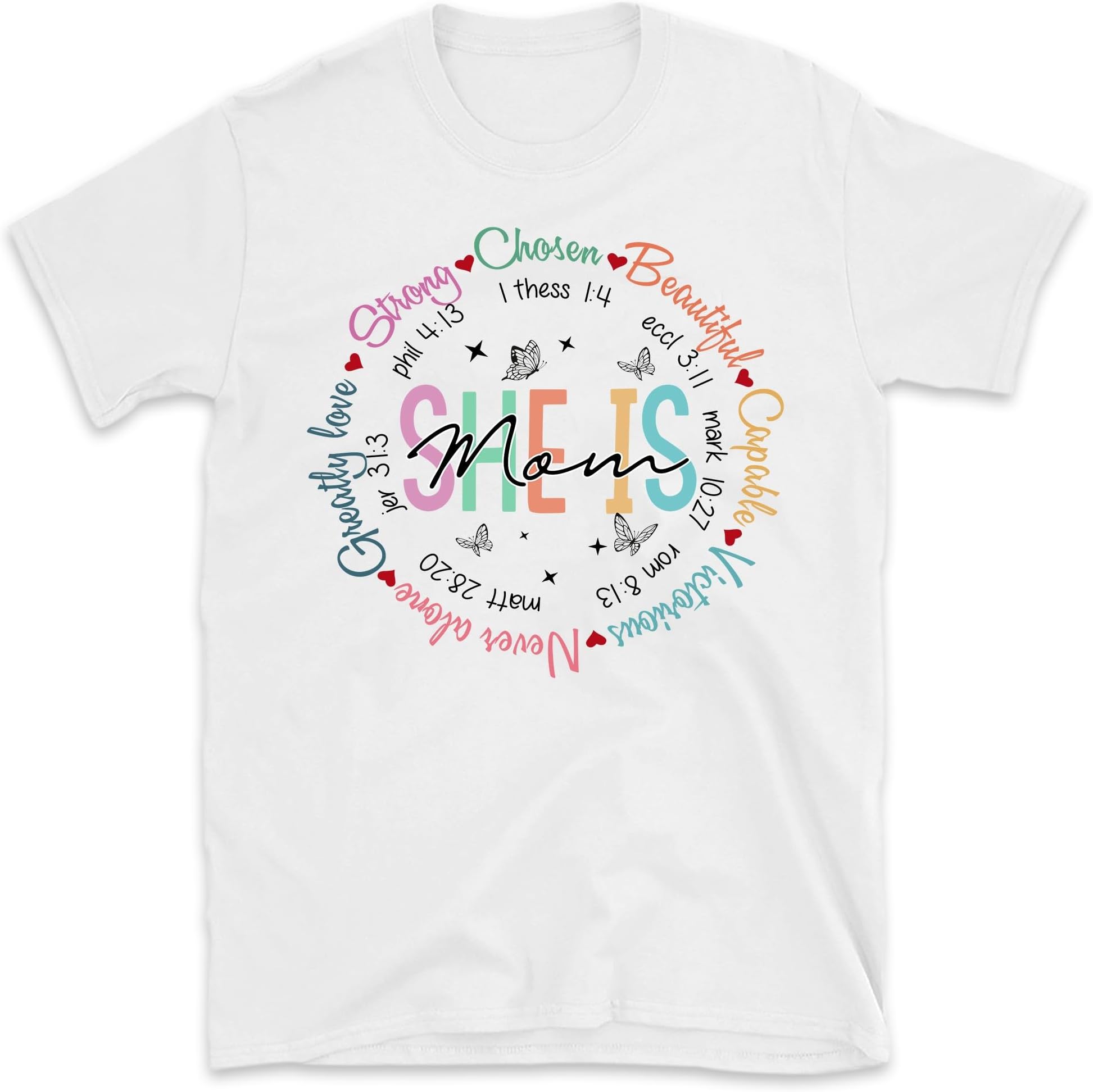 She is Mom Shirt, She is Strong Shirt, She is Beautiful Shirt, Christian Mom Shirt, Mother Definition Shirt, Religious Shirt, Mom Life Shirt, for Mom, Small