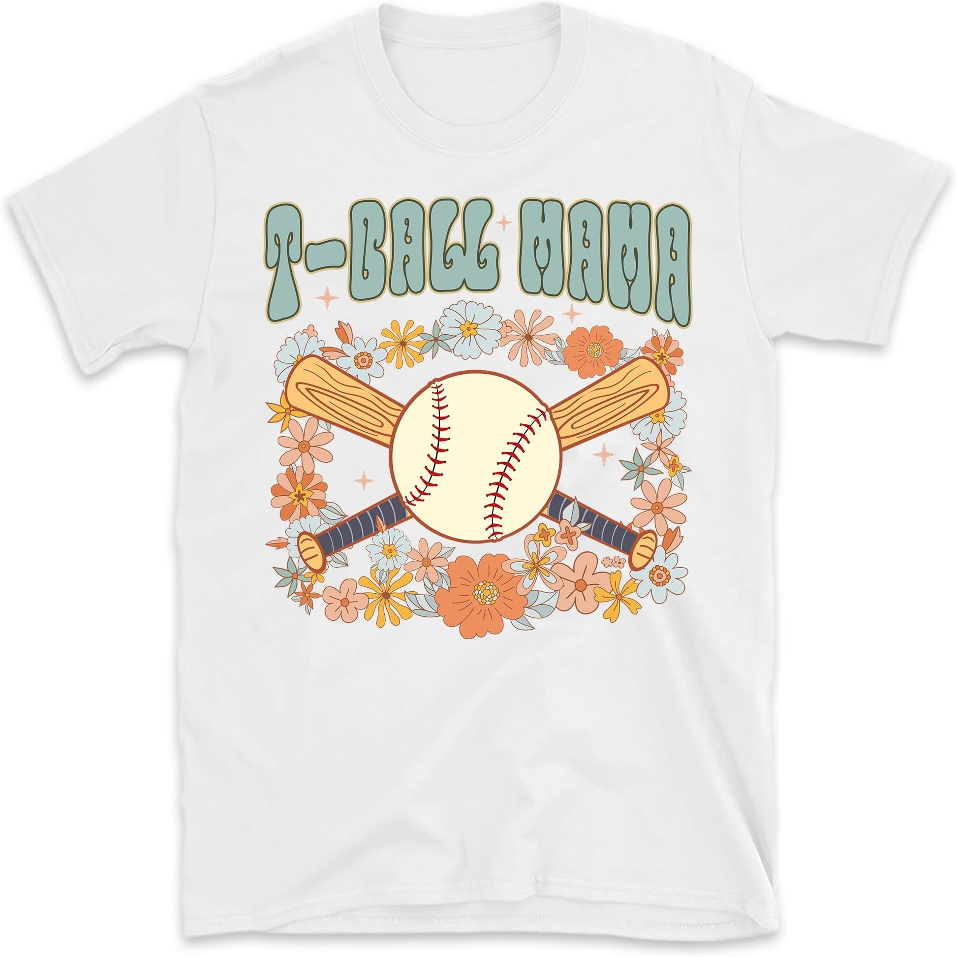 Retro T-Ball Mama Shirt, Retro Mom Tee, Boho T-Ball Mom Shirt, Small