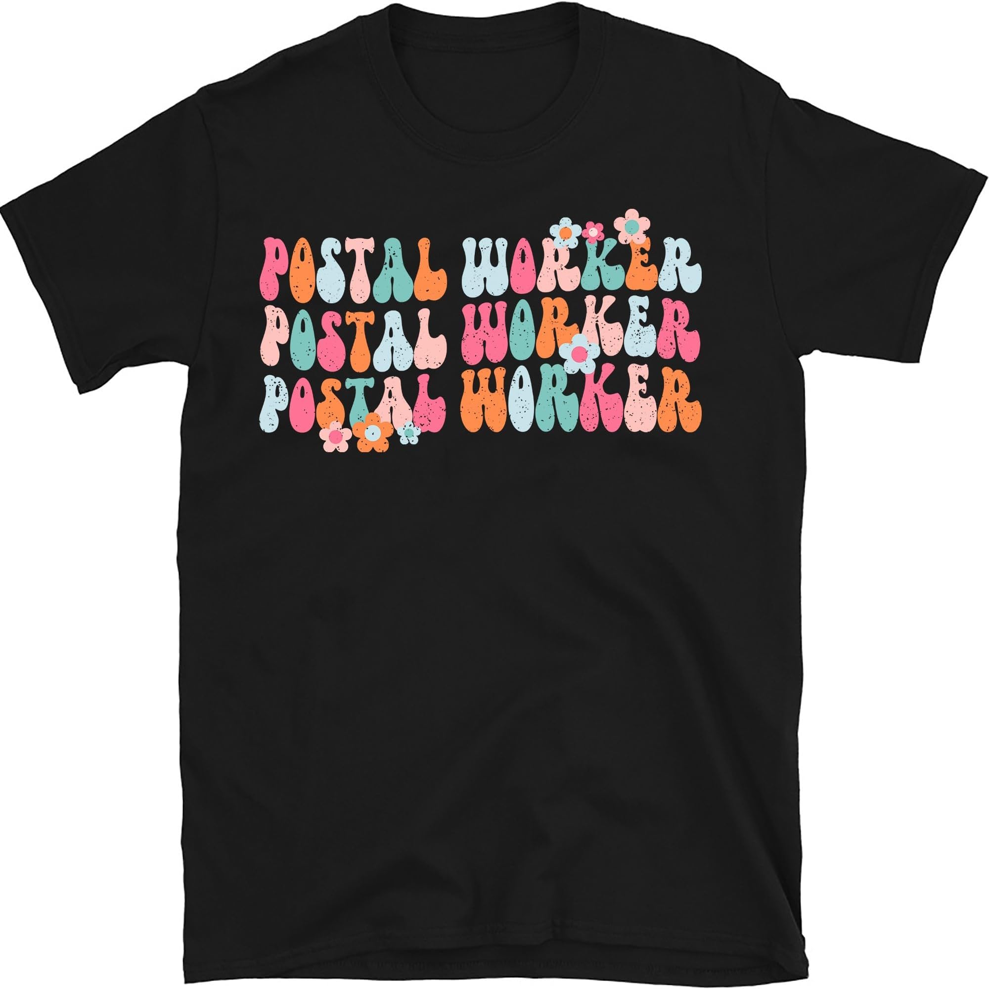 Vintage Flowers Postal Worker Lovers Groovy Mail Lady