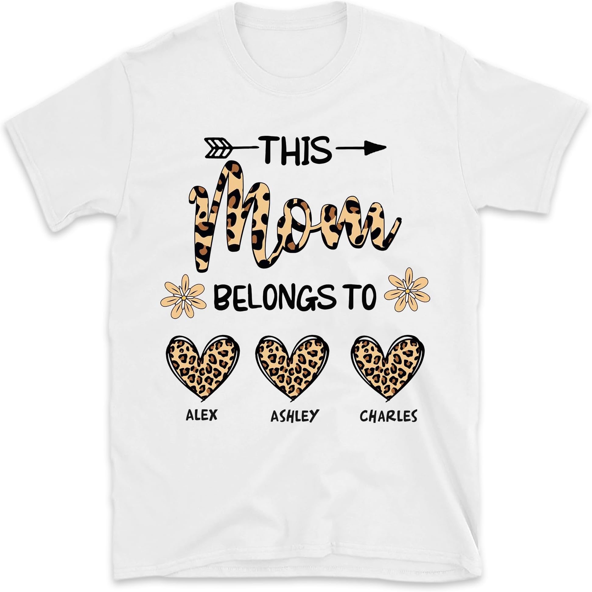 This Mom Belongs to Shirt, Custom Mom with Kid's Name, Custom Gifts for Mom Shirts for Women, Funny New Mom Shirt for Mom