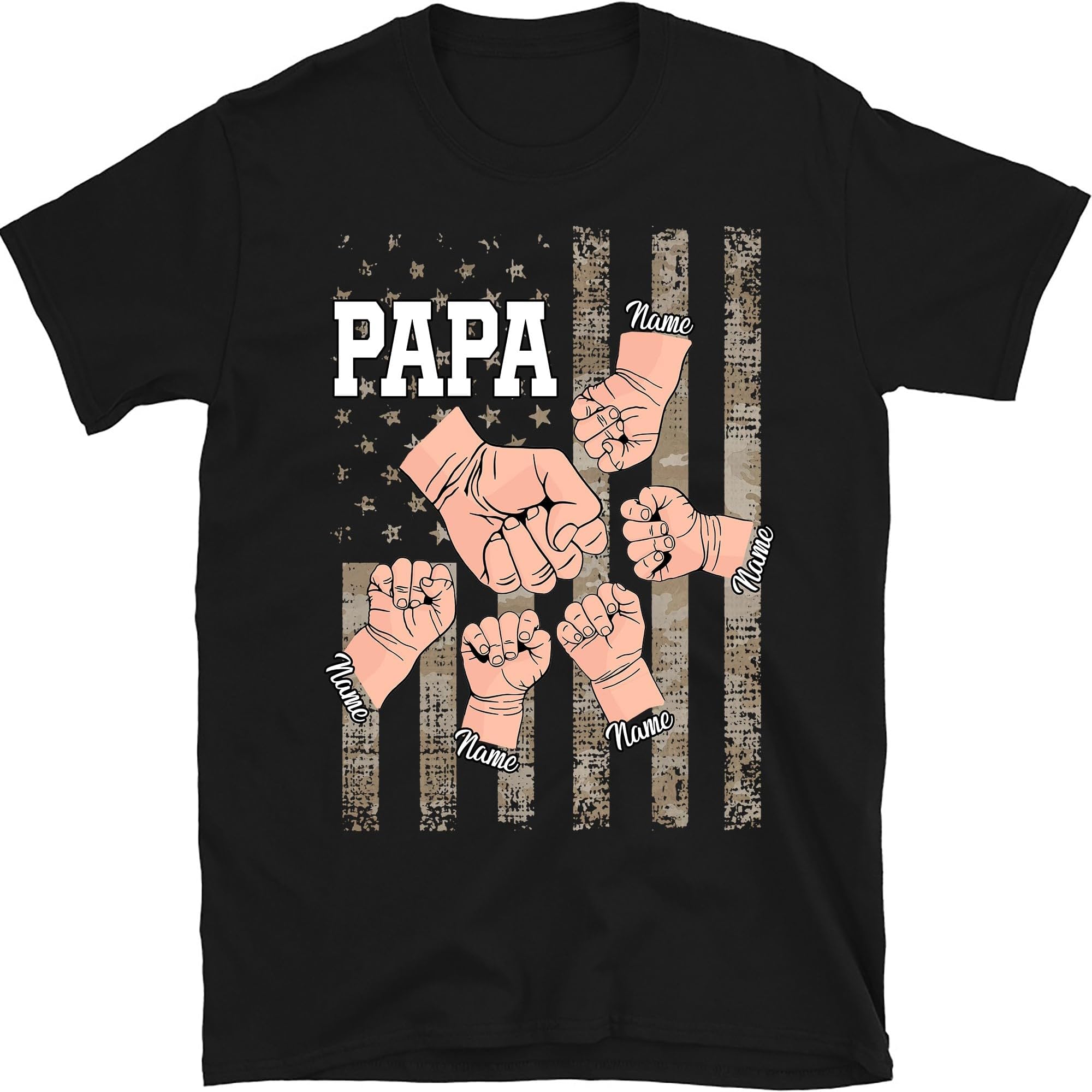 Custom Father's Day Family Fist Bump Shirt, Custom Fathers Day Shirt, Fist Bump Kids Name Shirt, Funny Grandpa Shirt, Small